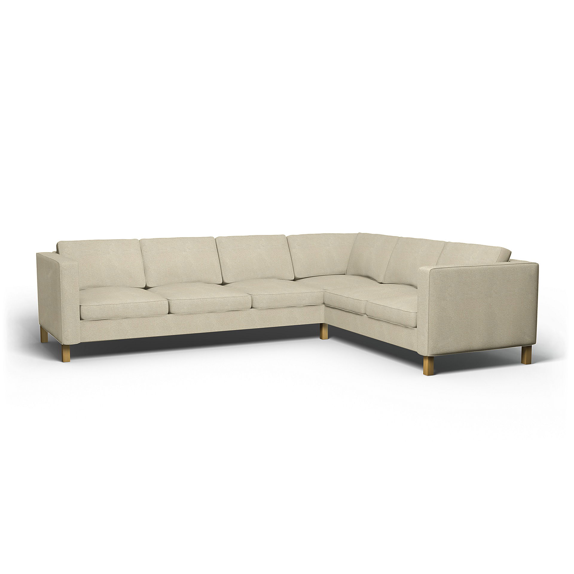 IKEA - Karlanda Corner Sofa Cover (3+2), Cream, Bouclé & Texture - Bemz