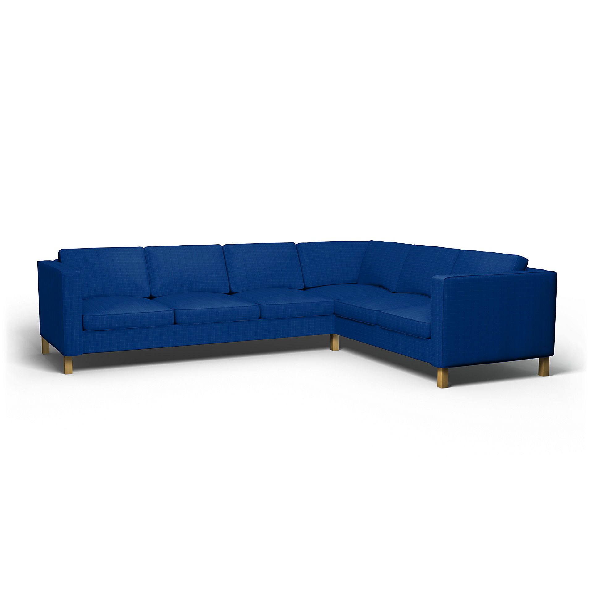 IKEA - Karlanda Corner Sofa Cover (3+2), Lapis Blue, Velvet - Bemz