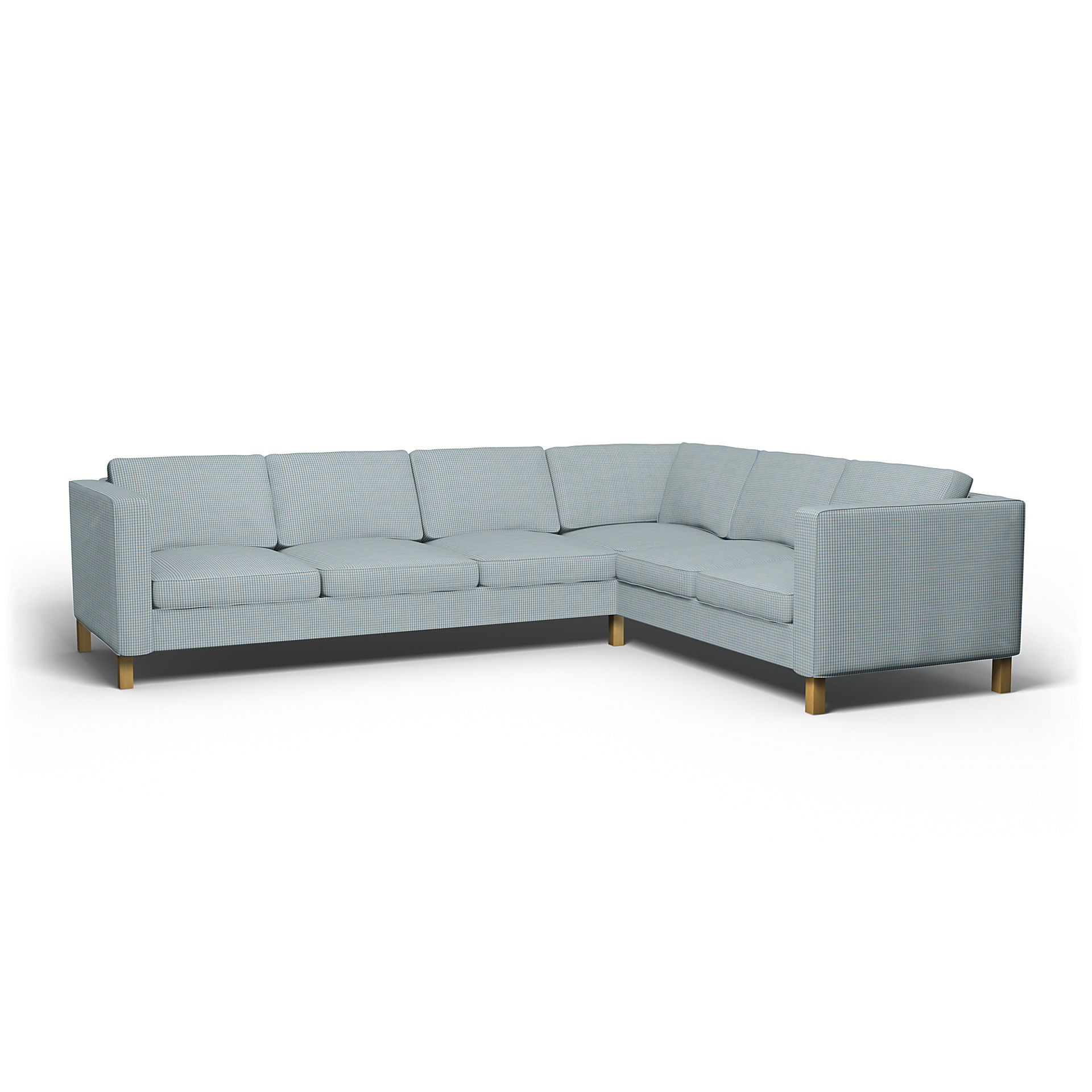 IKEA - Karlanda Corner Sofa Cover (3+2), Sky Blue, Cotton - Bemz