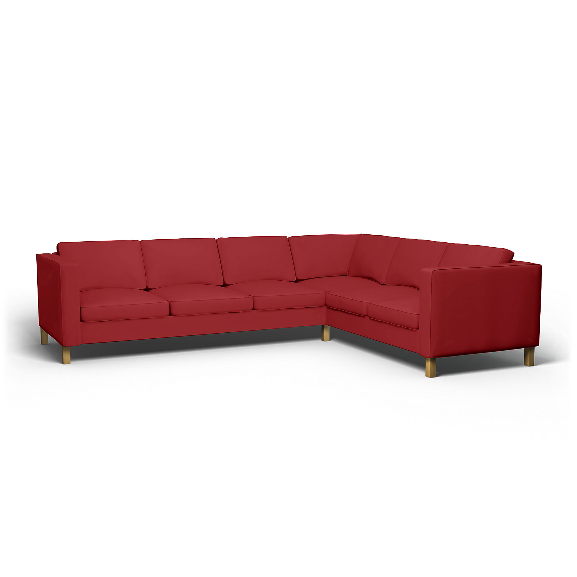 IKEA - Överdrag till Karlanda hörnsoffa (3+2), Scarlet Red, Bomull - Bemz
