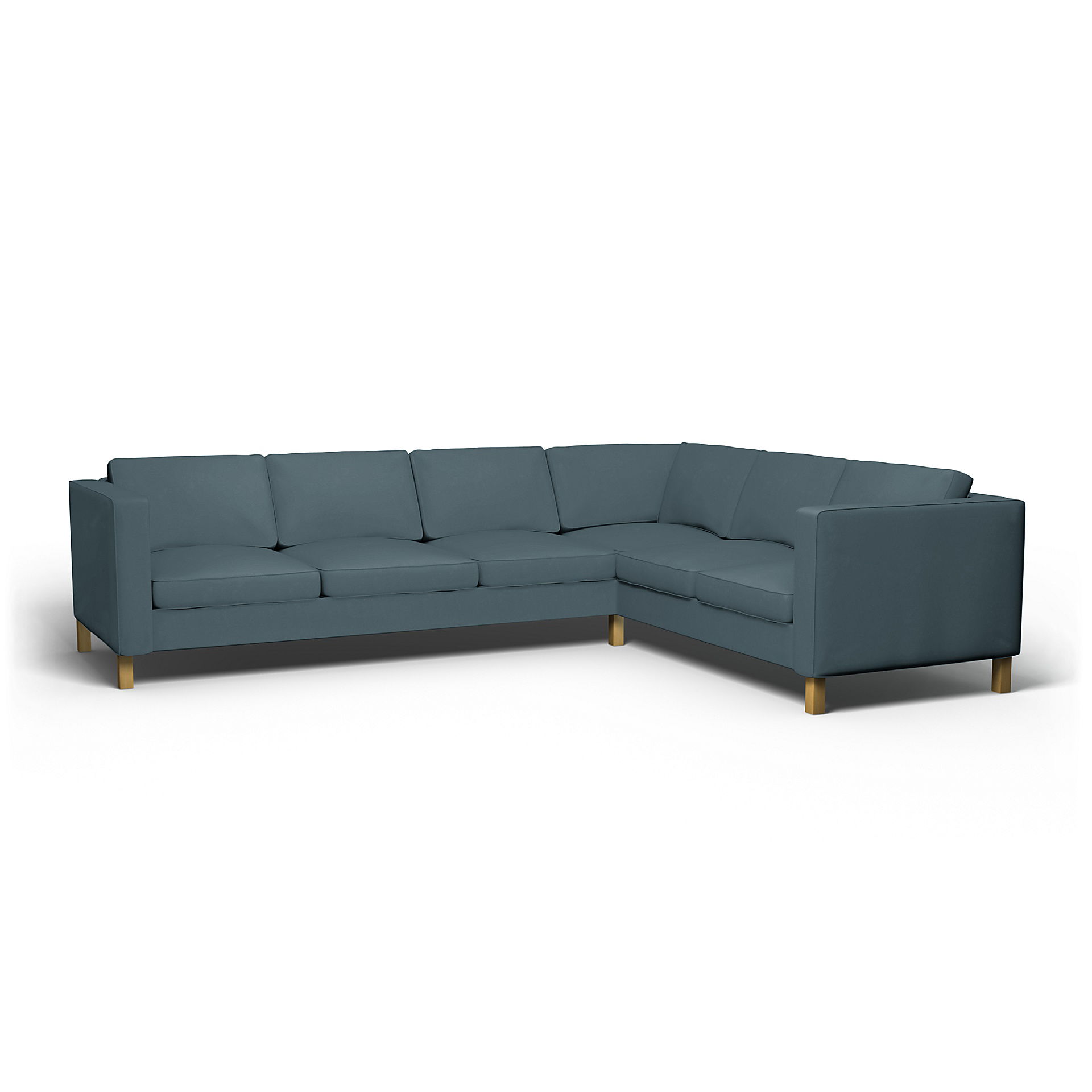 IKEA - Karlanda Corner Sofa Cover (3+2), Duck Egg, Velvet - Bemz