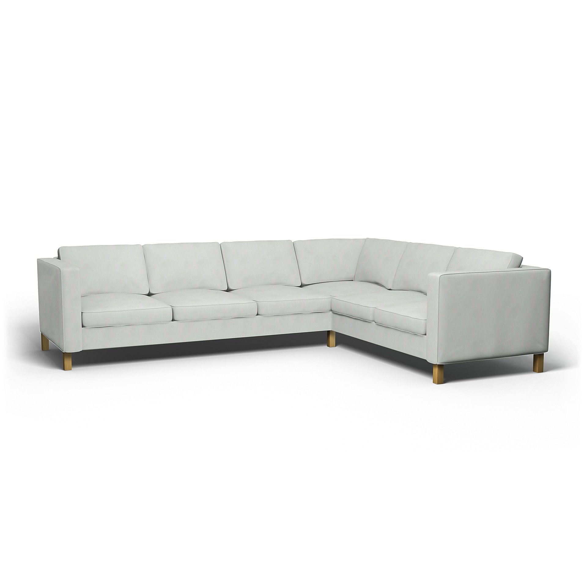IKEA - Karlanda Corner Sofa Cover (3+2), Silver Grey, Linen - Bemz