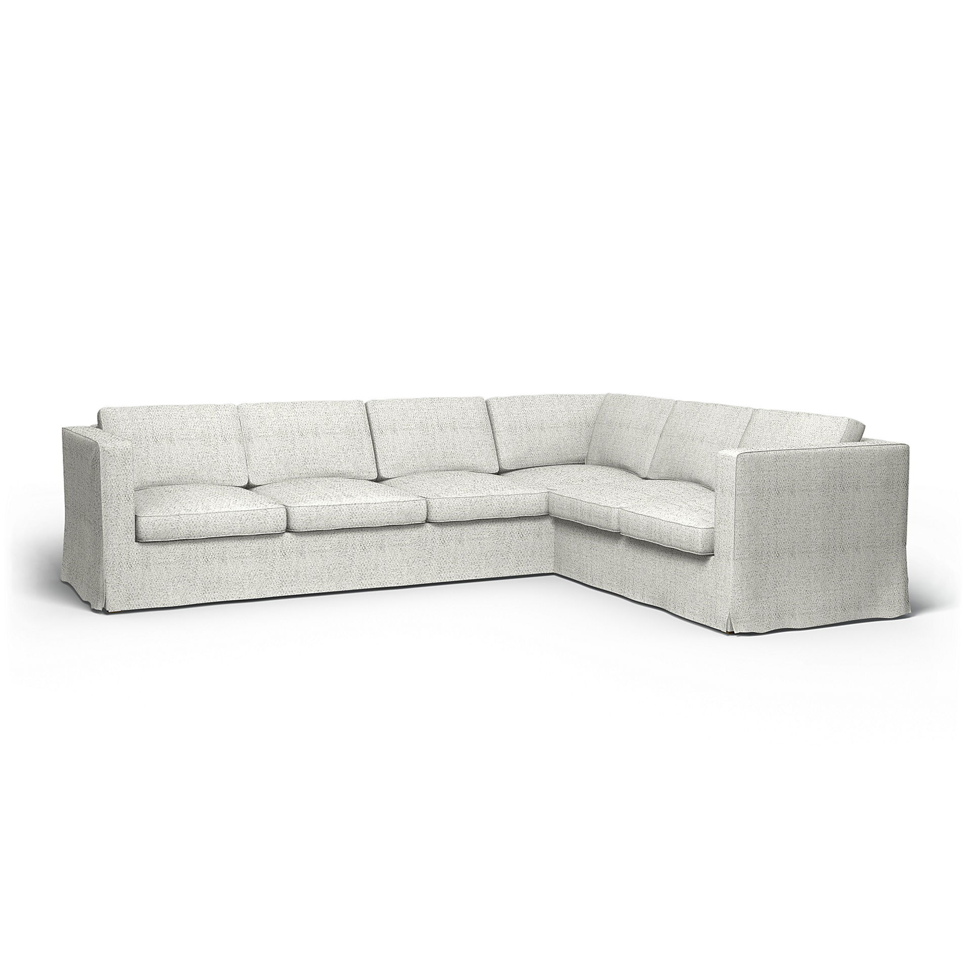 IKEA - Karlanda Corner Sofa Cover (3+2), Ivory, Bouclé & Texture - Bemz