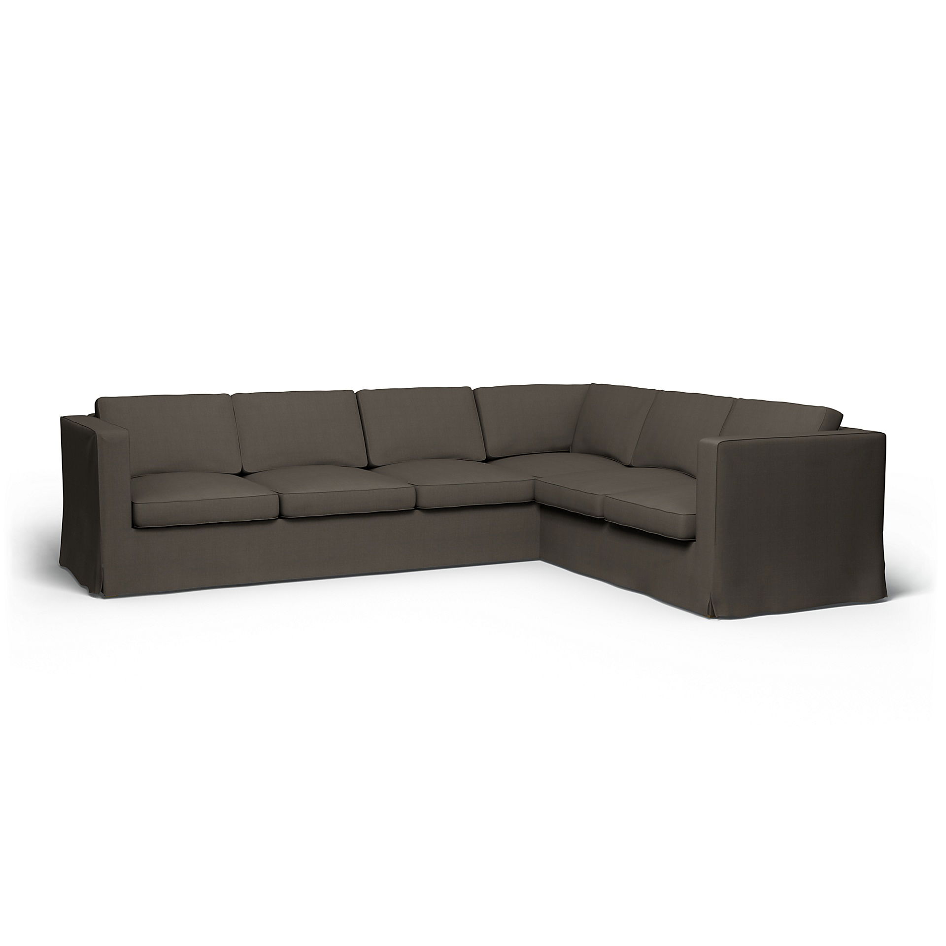 IKEA - Karlanda Corner Sofa Cover (3+2), Mocha, Linen - Bemz