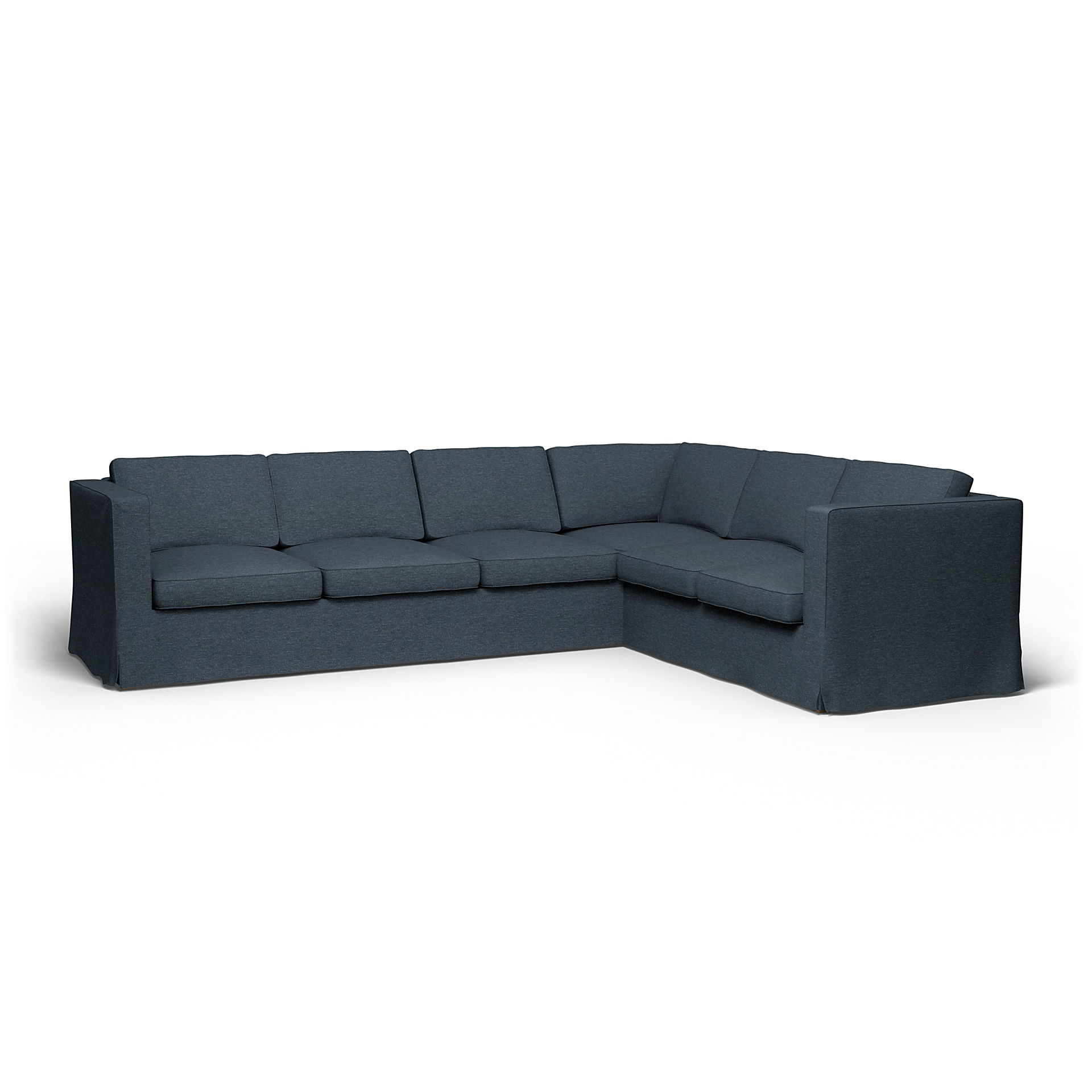 IKEA - Karlanda Corner Sofa Cover (3+2), Denim, Bouclé & Texture - Bemz