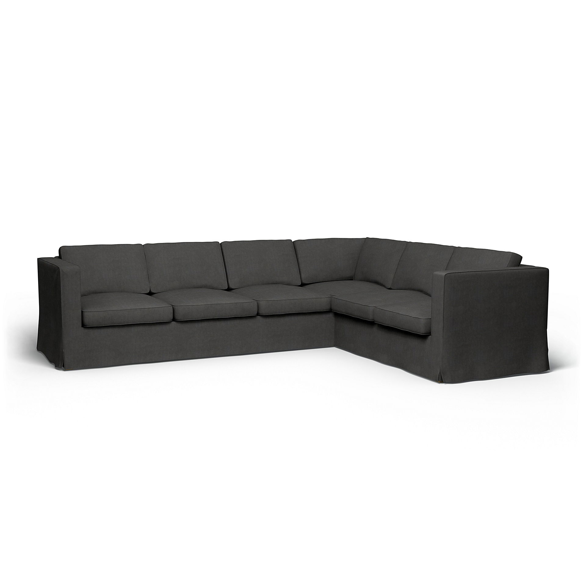 IKEA - Karlanda Corner Sofa Cover (3+2), Espresso, Linen - Bemz