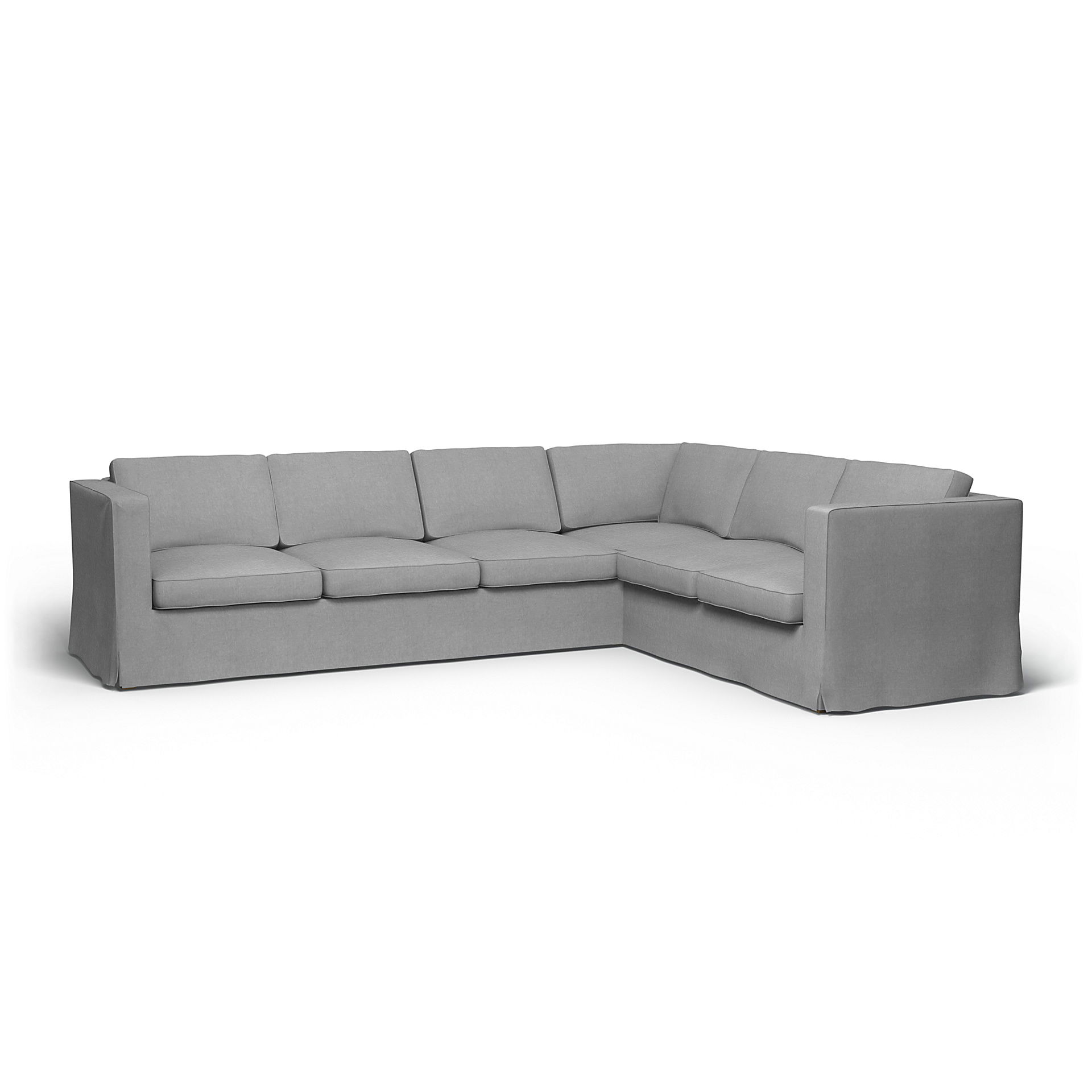 IKEA - Karlanda Corner Sofa Cover (3+2), Graphite, Linen - Bemz