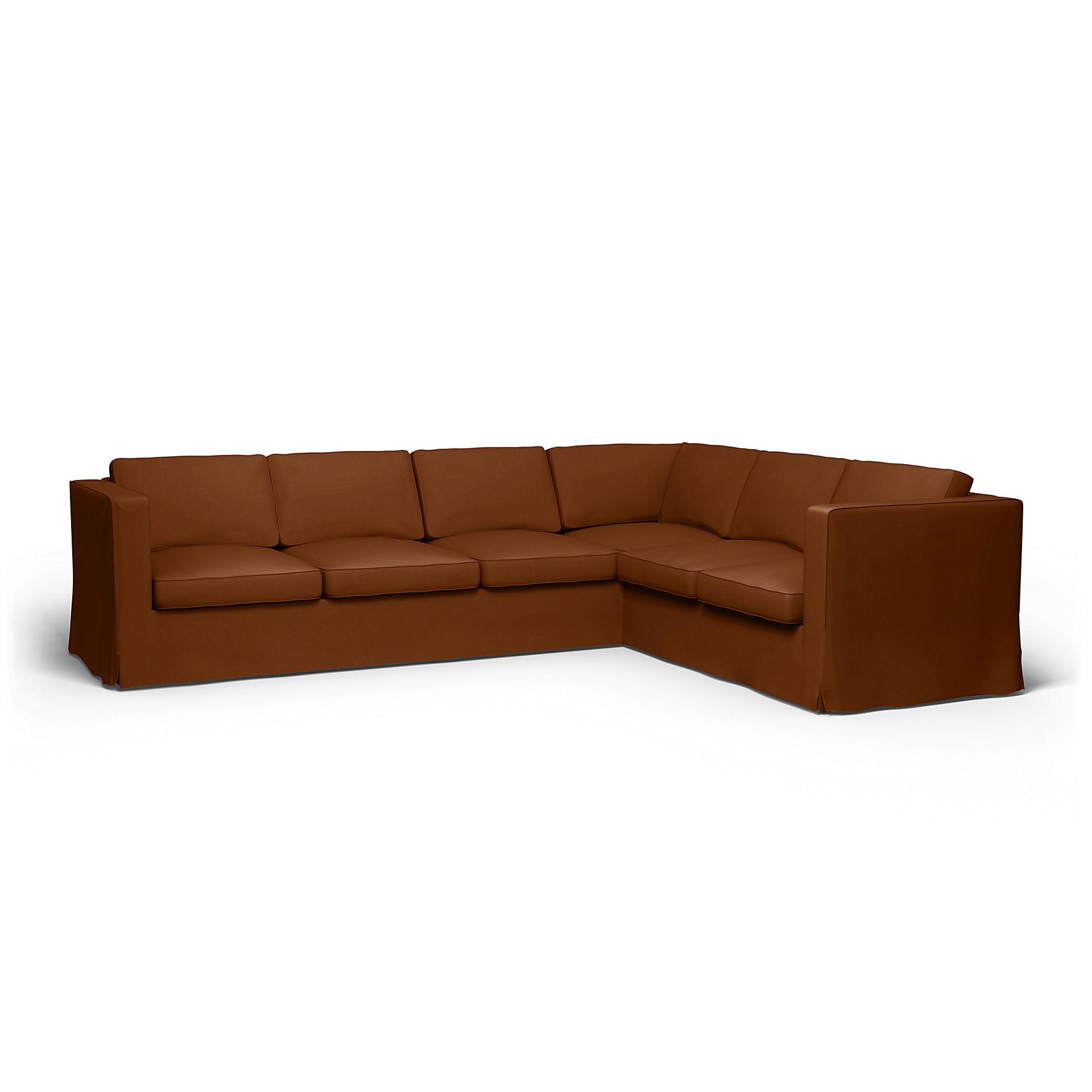 IKEA - Karlanda Corner Sofa Cover (3+2), Cinnamon, Velvet - Bemz