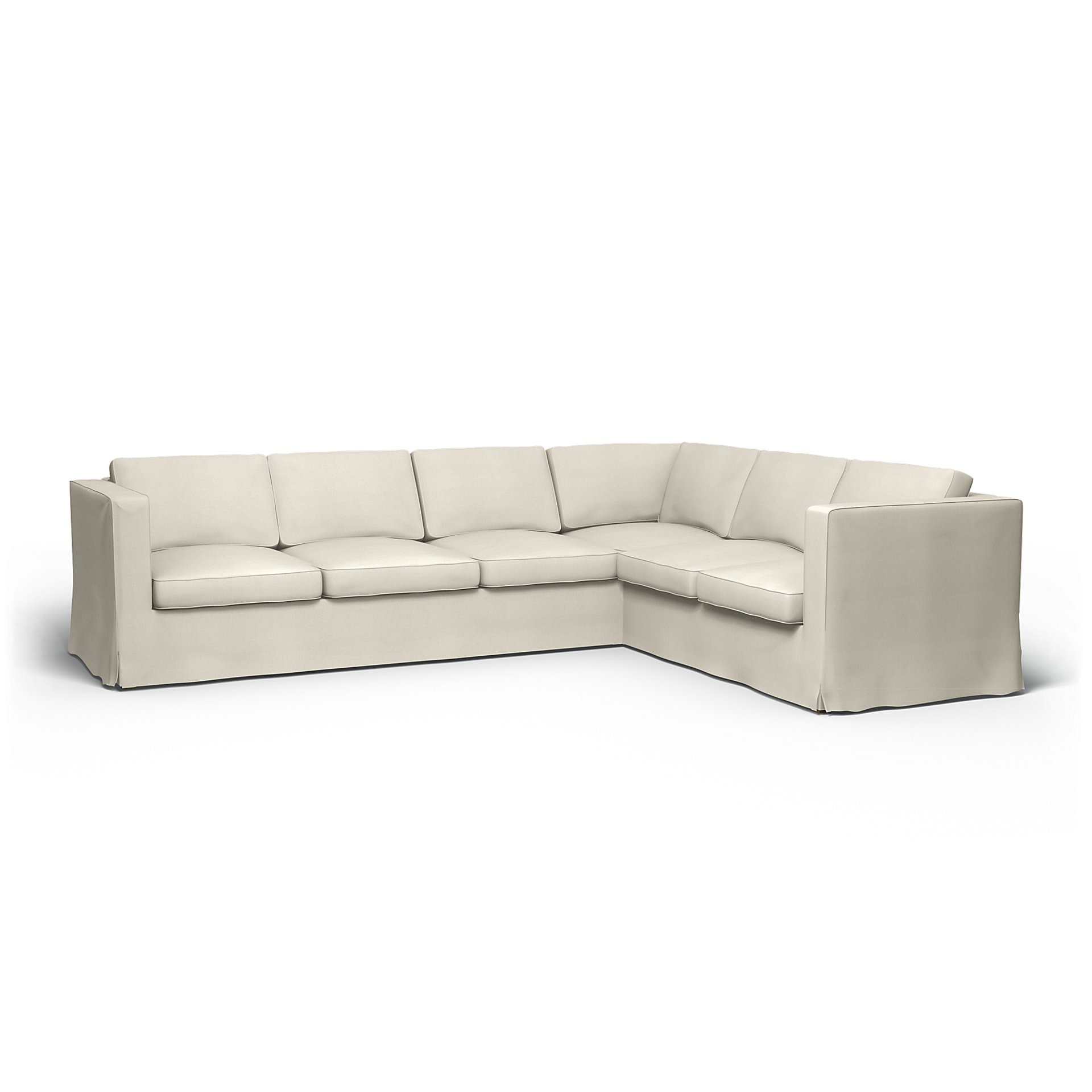 IKEA - Karlanda Corner Sofa Cover (3+2), Unbleached, Linen - Bemz
