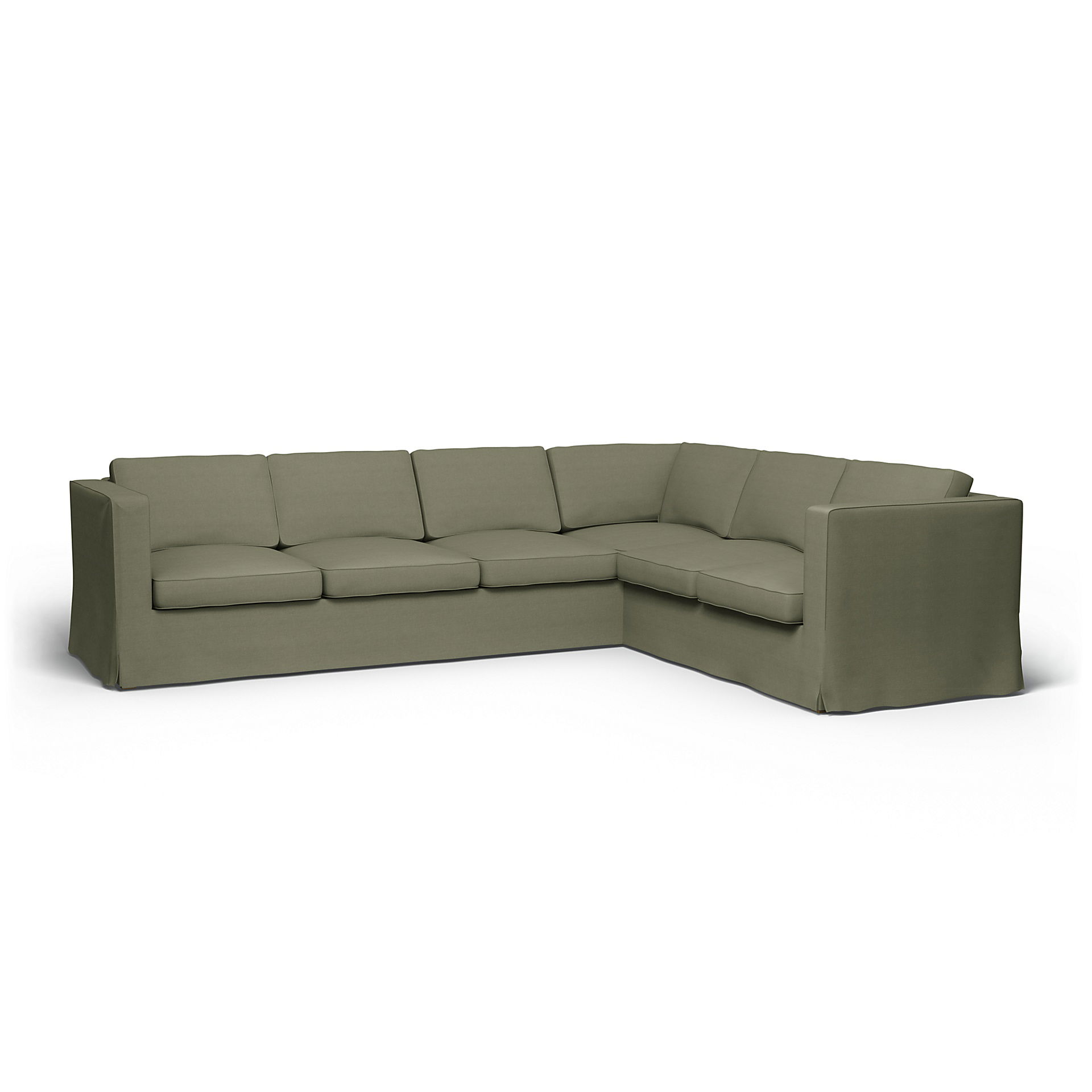 IKEA - Karlanda Corner Sofa Cover (3+2), Sage, Linen - Bemz