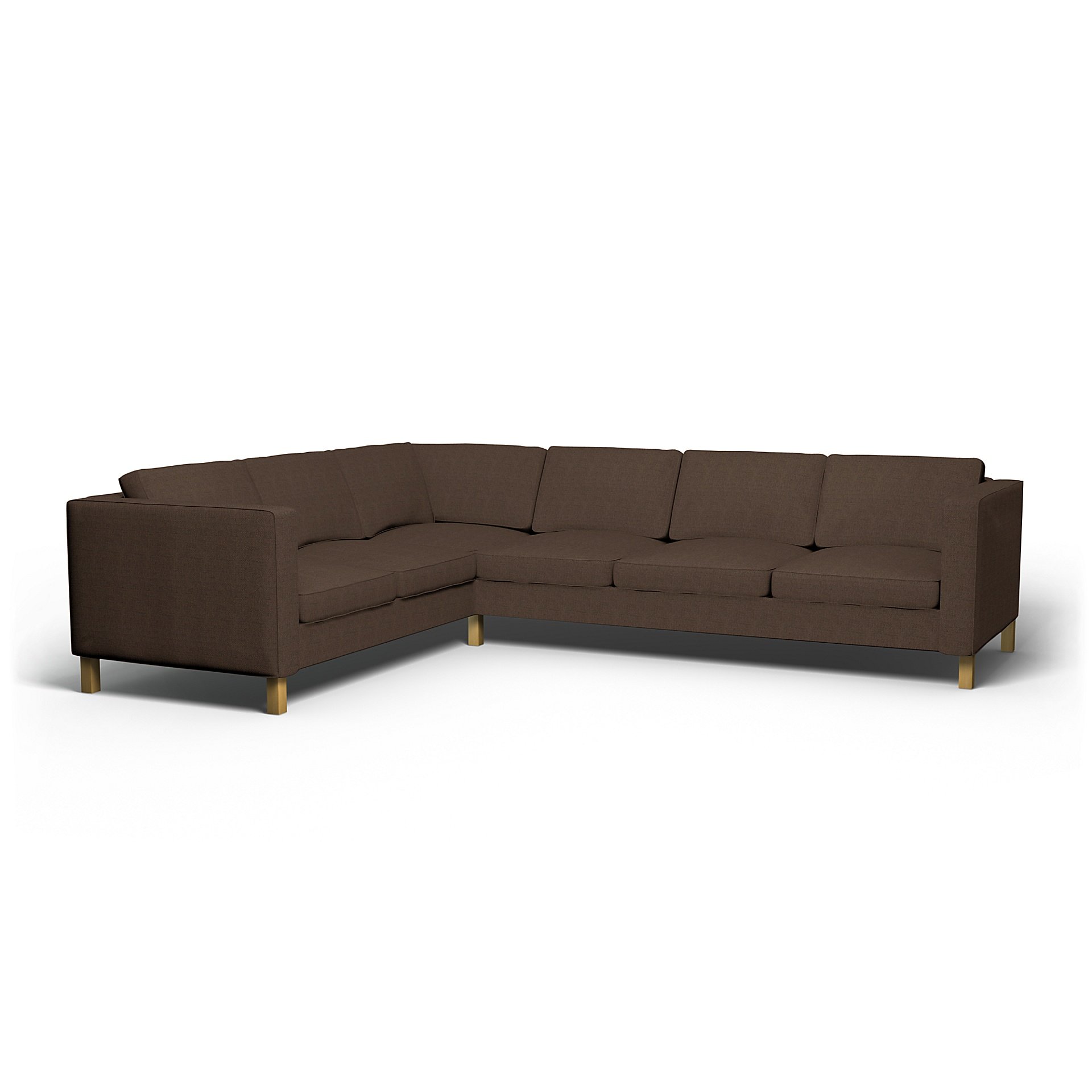 IKEA - Karlanda Corner Sofa Cover (2+3), Chocolate, Boucle & Texture - Bemz