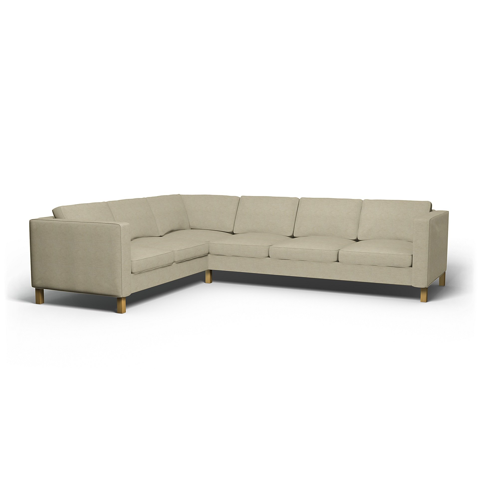IKEA - Karlanda Corner Sofa Cover (2+3), Soft White, Boucle & Texture - Bemz