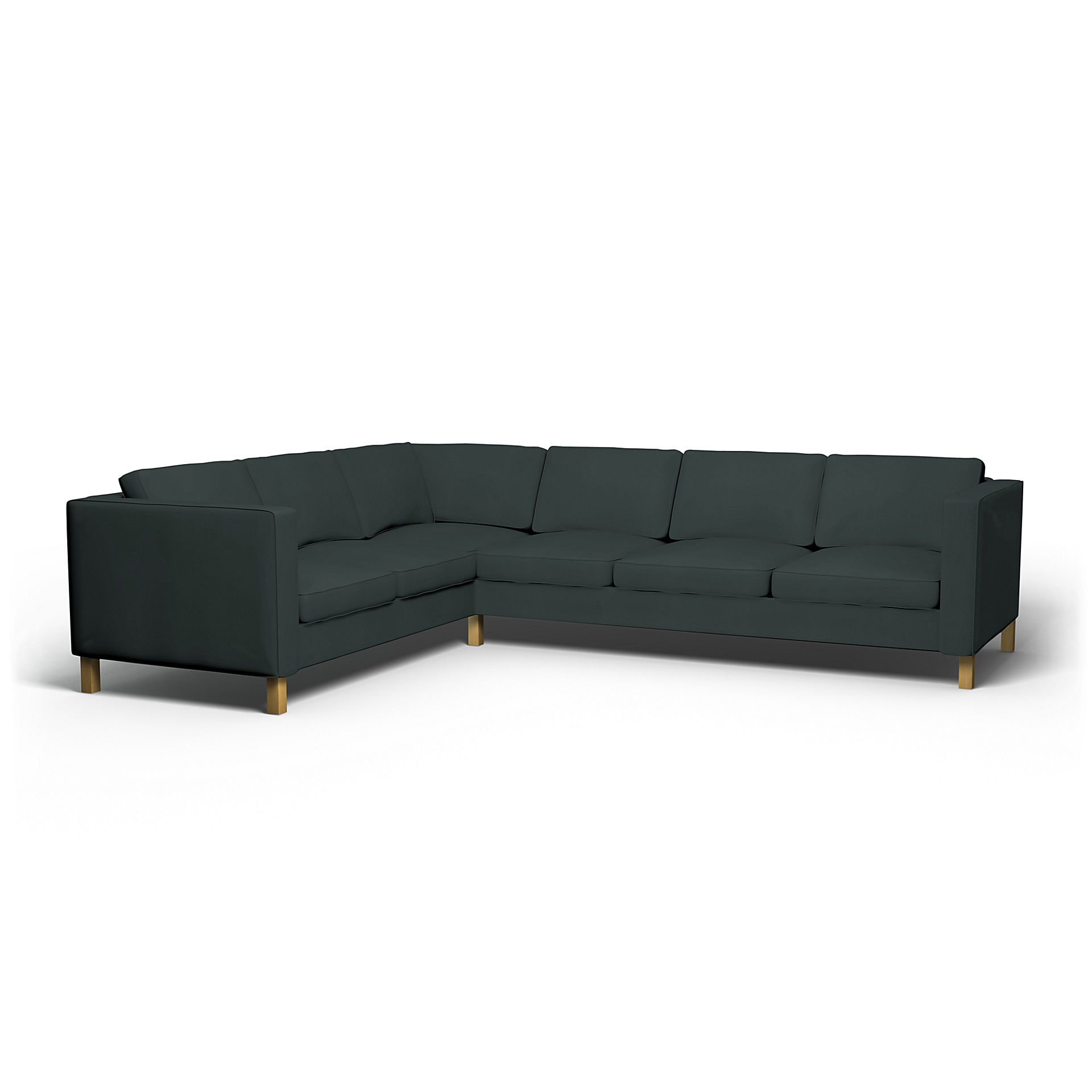 IKEA - Karlanda Corner Sofa Cover (2+3), Graphite Grey, Cotton - Bemz