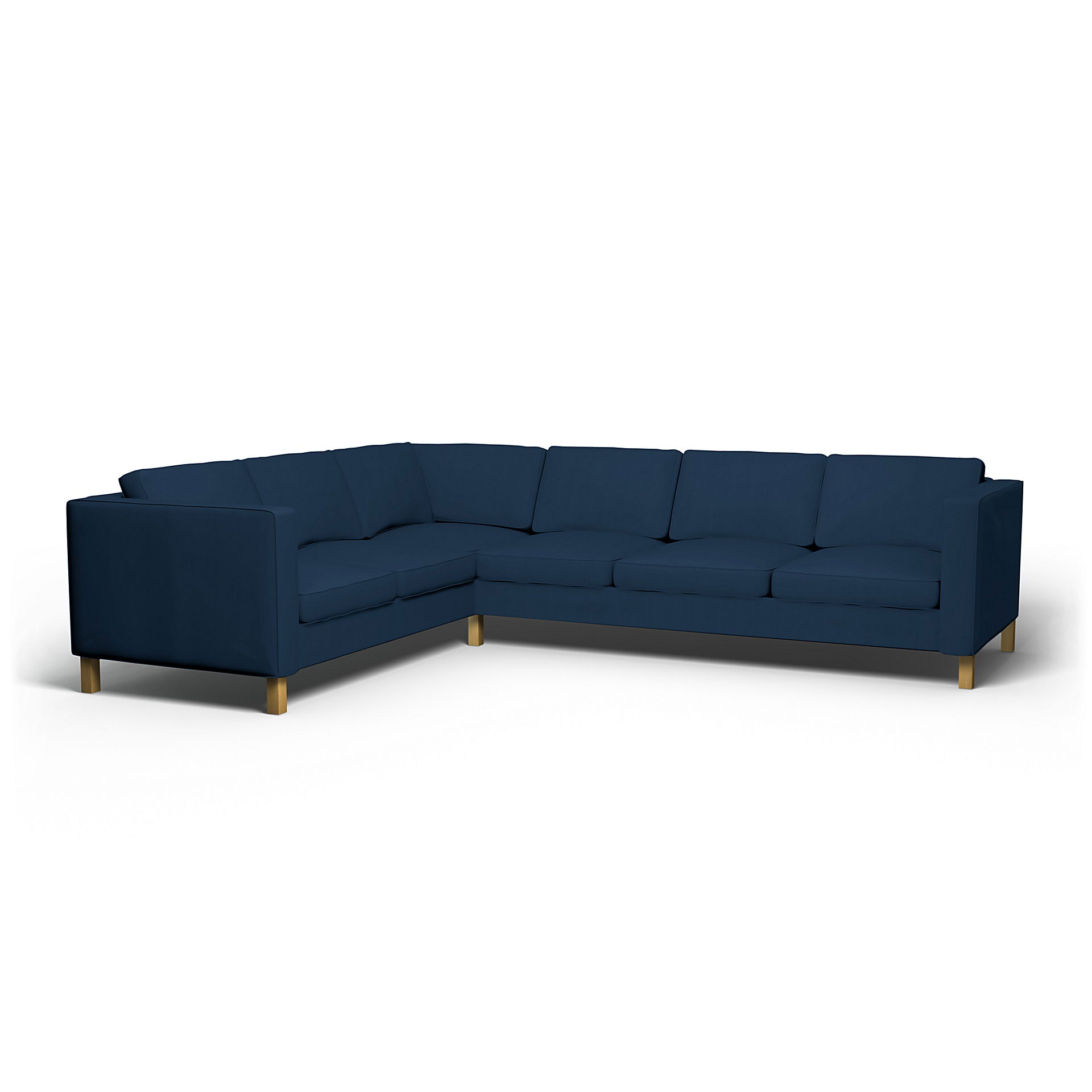IKEA - Karlanda Corner Sofa Cover (2+3), Deep Navy Blue, Cotton - Bemz