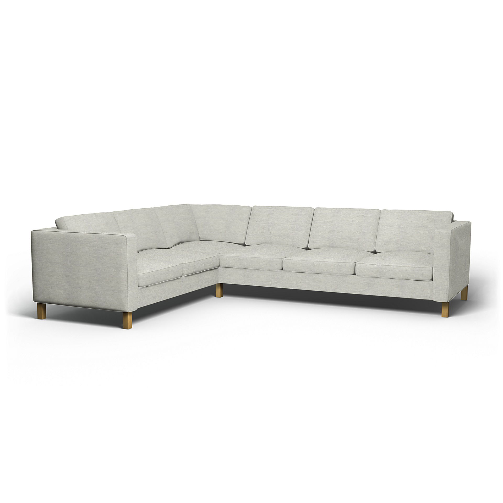 IKEA - Karlanda Corner Sofa Cover (2+3), Silver Grey, Cotton - Bemz