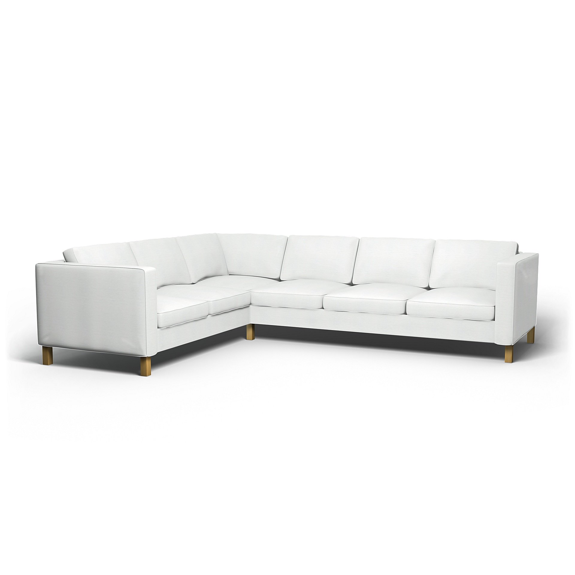 IKEA - Karlanda Corner Sofa Cover (2+3), White, Linen - Bemz