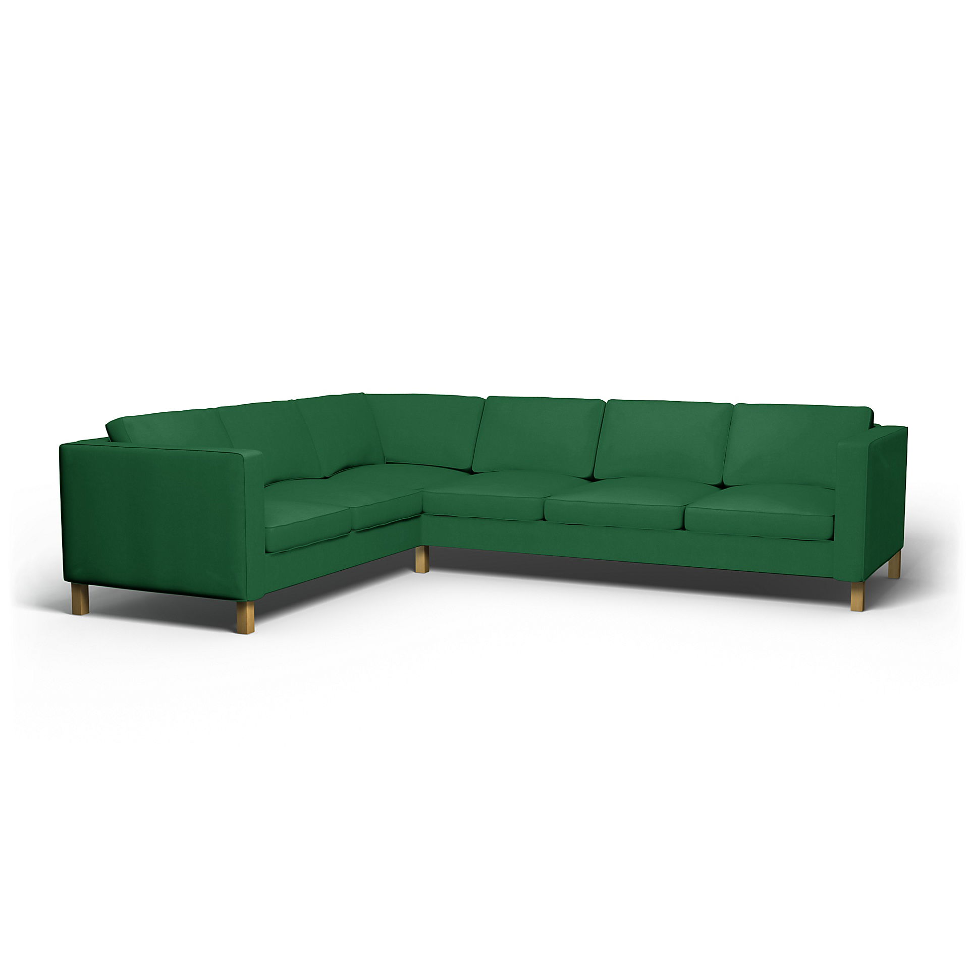 IKEA - Karlanda Corner Sofa Cover (2+3), Abundant Green, Velvet - Bemz