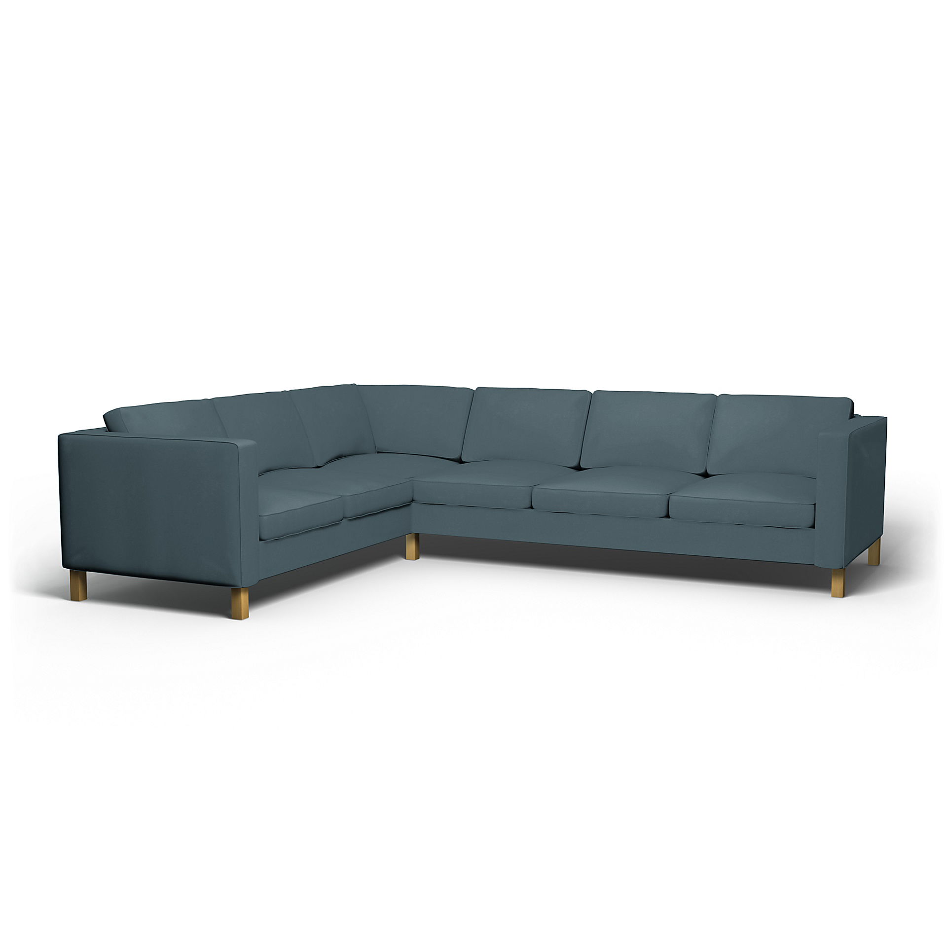 IKEA - Karlanda Corner Sofa Cover (2+3), Duck Egg, Velvet - Bemz