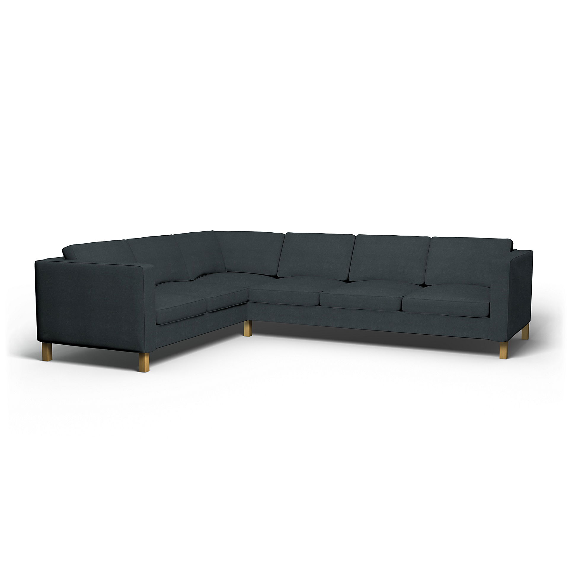 IKEA - Housse de canapé d'angle Karlanda (2+3), Graphite Grey, Lin - Bemz