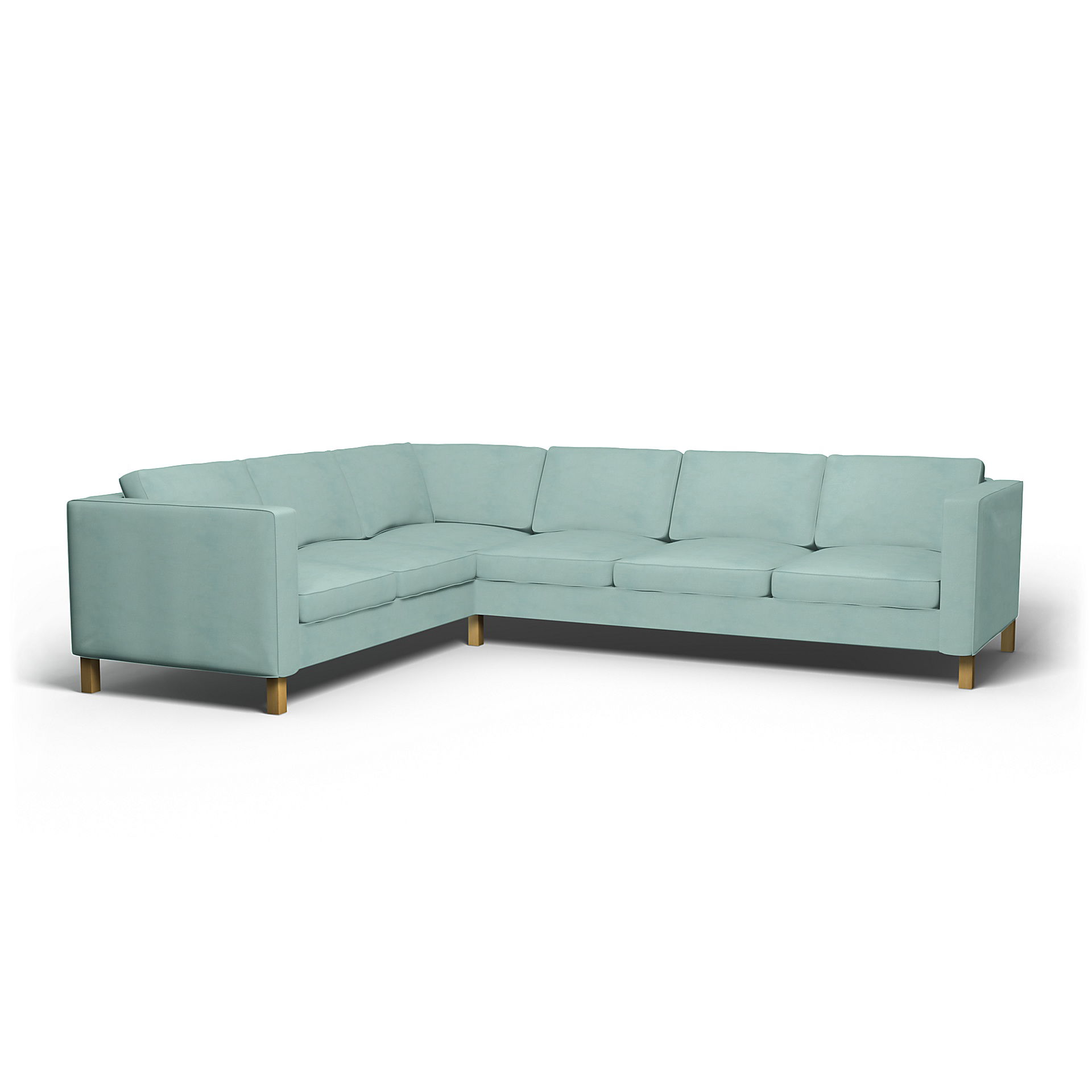 IKEA - Karlanda Corner Sofa Cover (2+3), Mineral Blue, Linen - Bemz