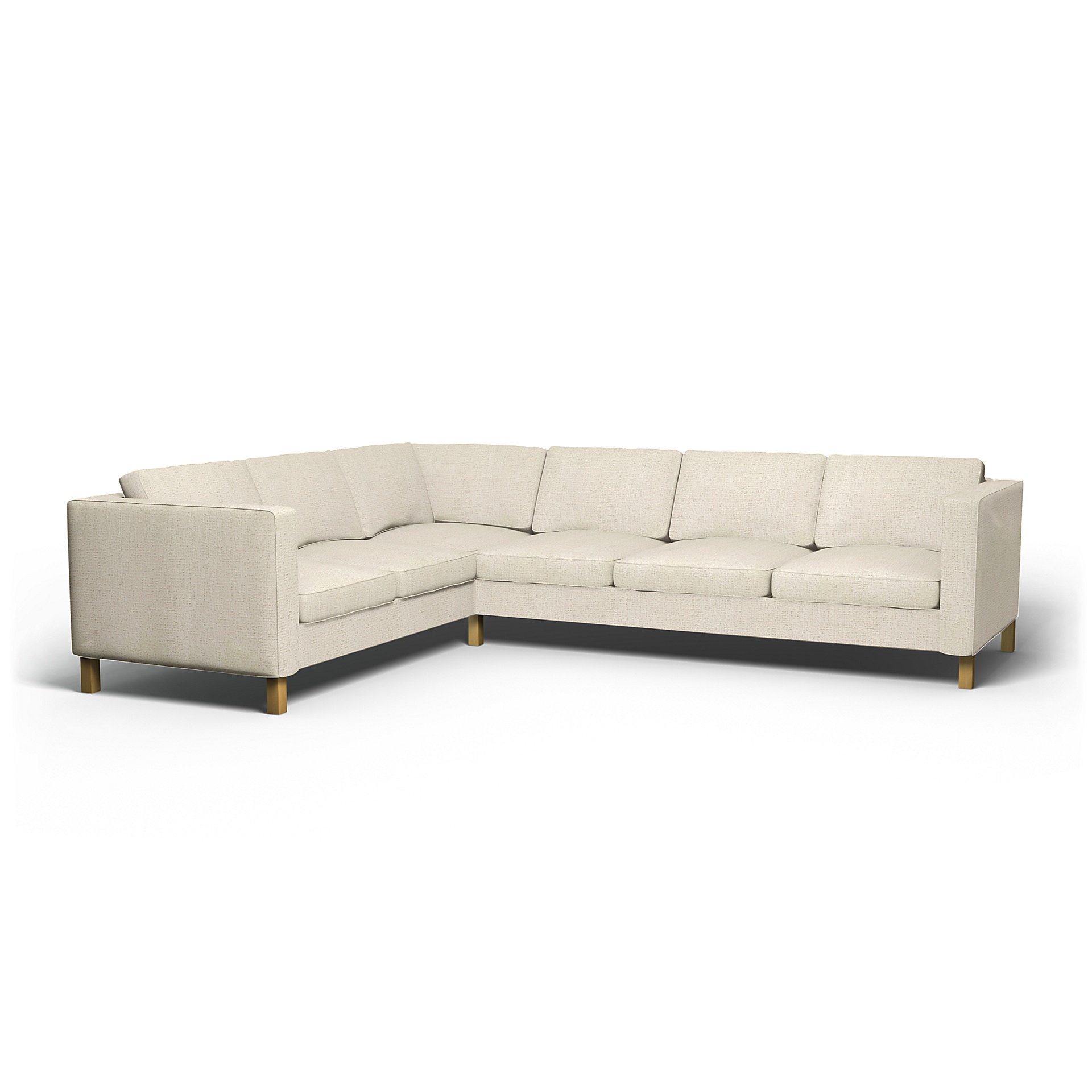 IKEA - Karlanda Corner Sofa Cover (2+3), Ecru, Boucle & Texture - Bemz