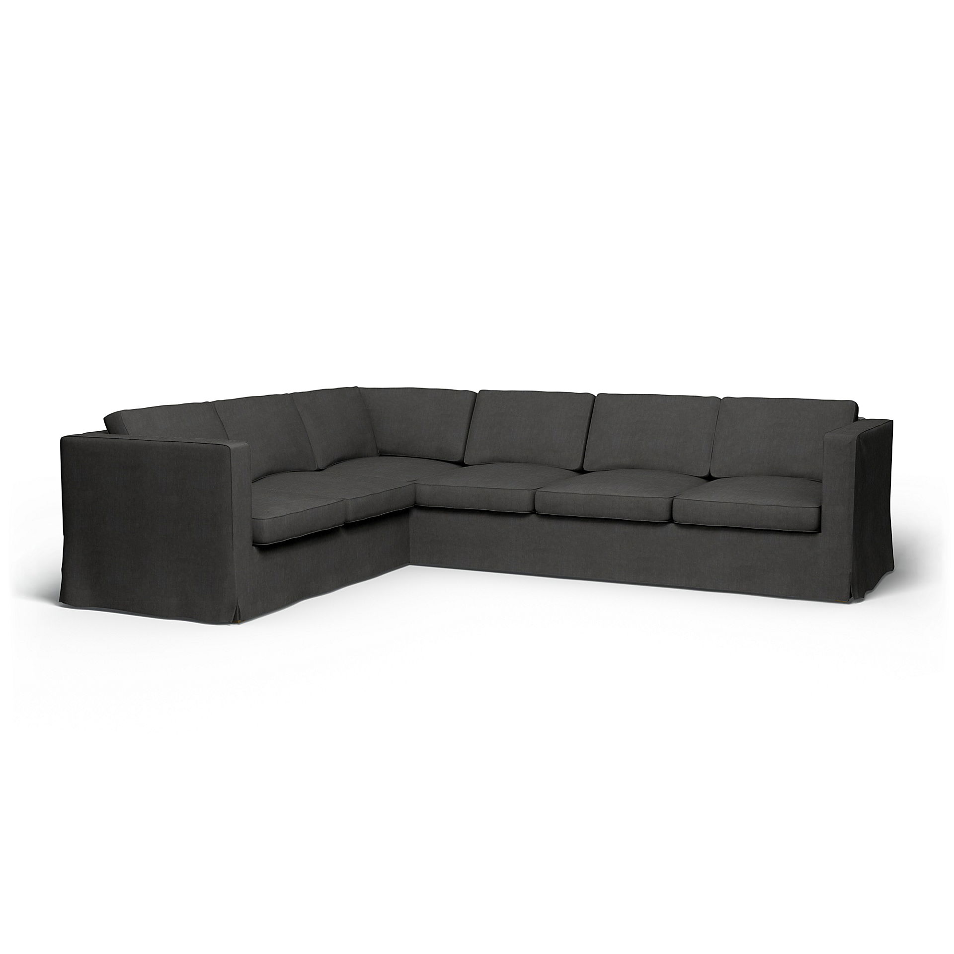 IKEA - Karlanda Corner Sofa Cover (2+3), Espresso, Linen - Bemz