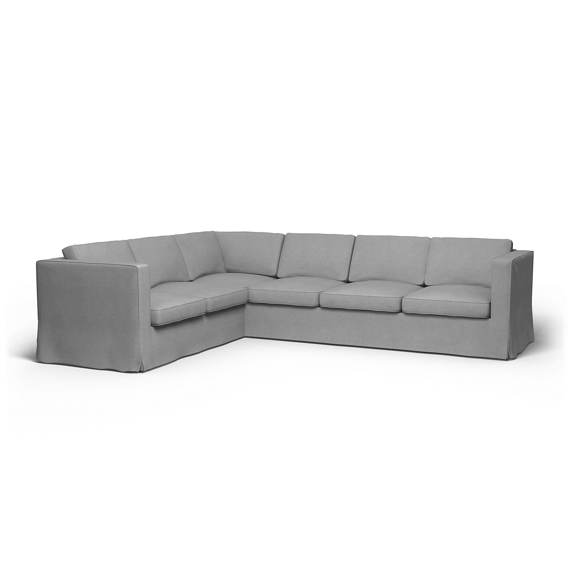 IKEA - Karlanda Corner Sofa Cover (2+3), Graphite, Linen - Bemz