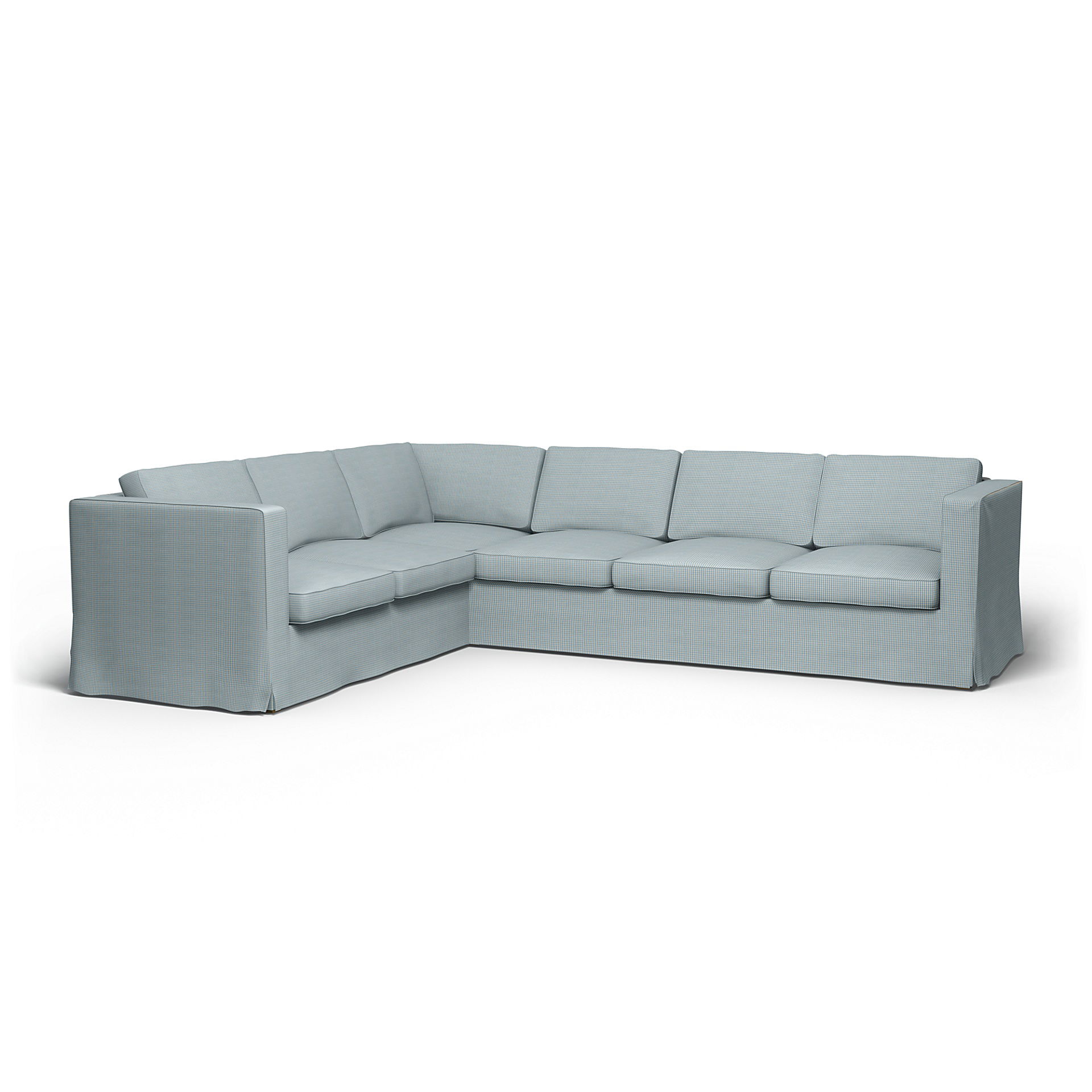 IKEA - Karlanda Corner Sofa Cover (2+3), Sky Blue, Cotton - Bemz