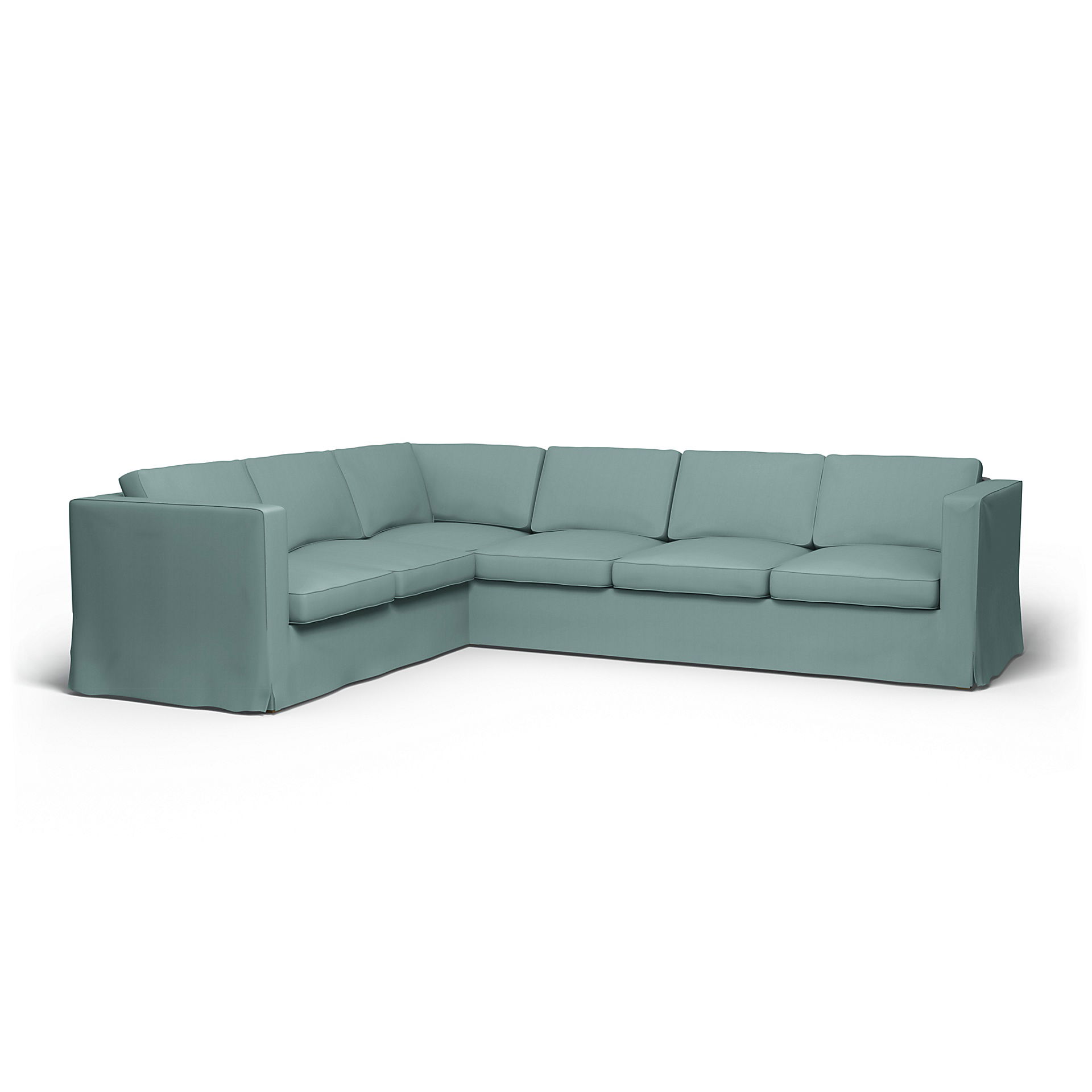 IKEA - Karlanda Corner Sofa Cover (2+3), Mineral Blue, Cotton - Bemz