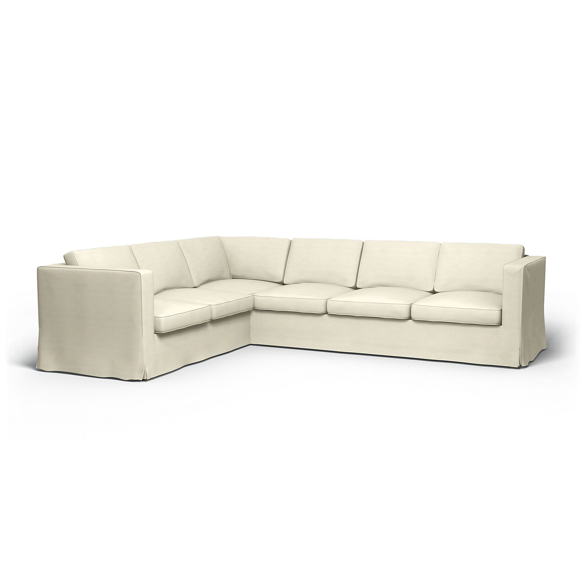 IKEA - Överdrag till Karlanda hörnsoffa (2+3), Sand Beige, Bomull - Bemz