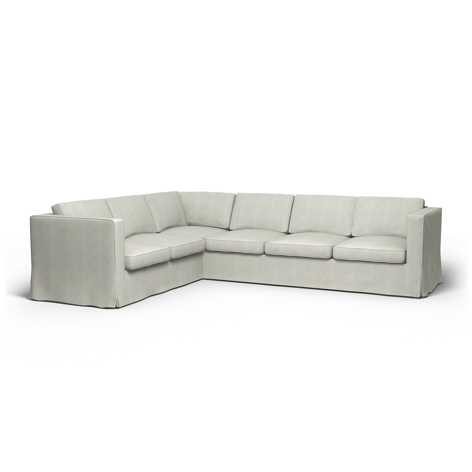 IKEA - Housse de canapé d'angle Karlanda (2+3), Silver Grey, Conscious - Bemz