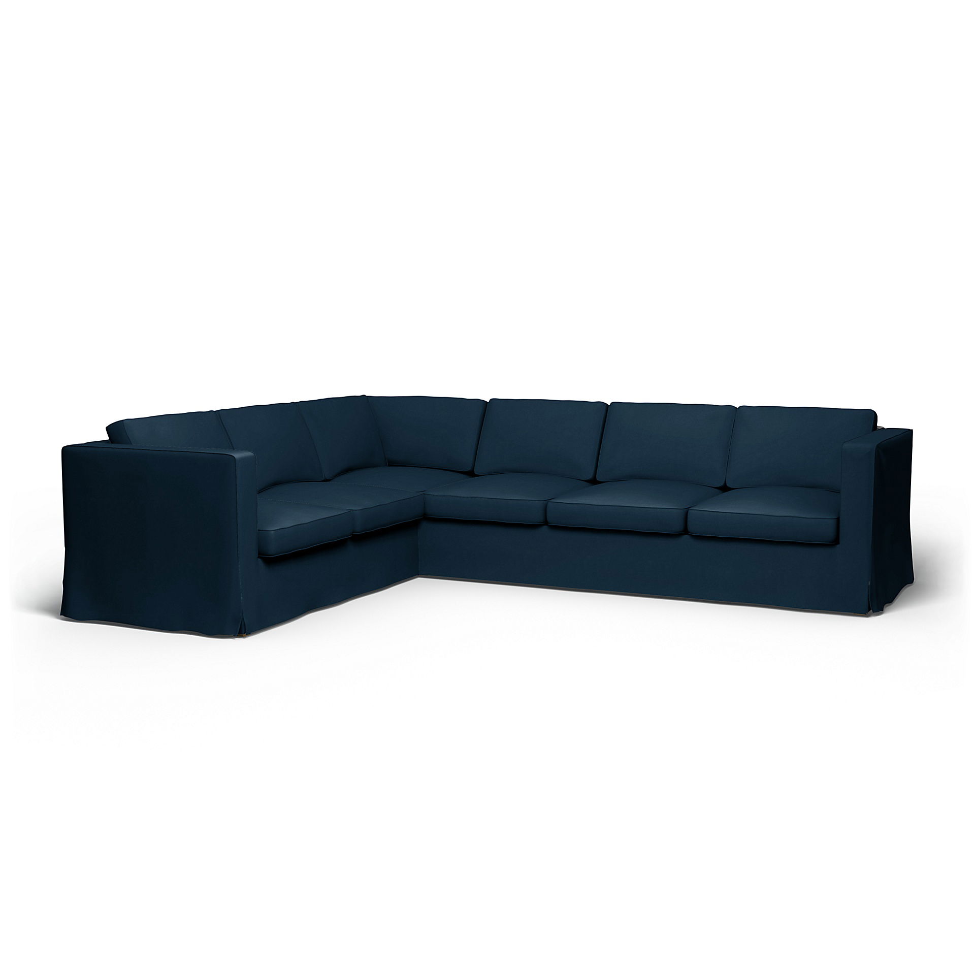 IKEA - Karlanda Corner Sofa Cover (2+3), Midnight, Velvet - Bemz