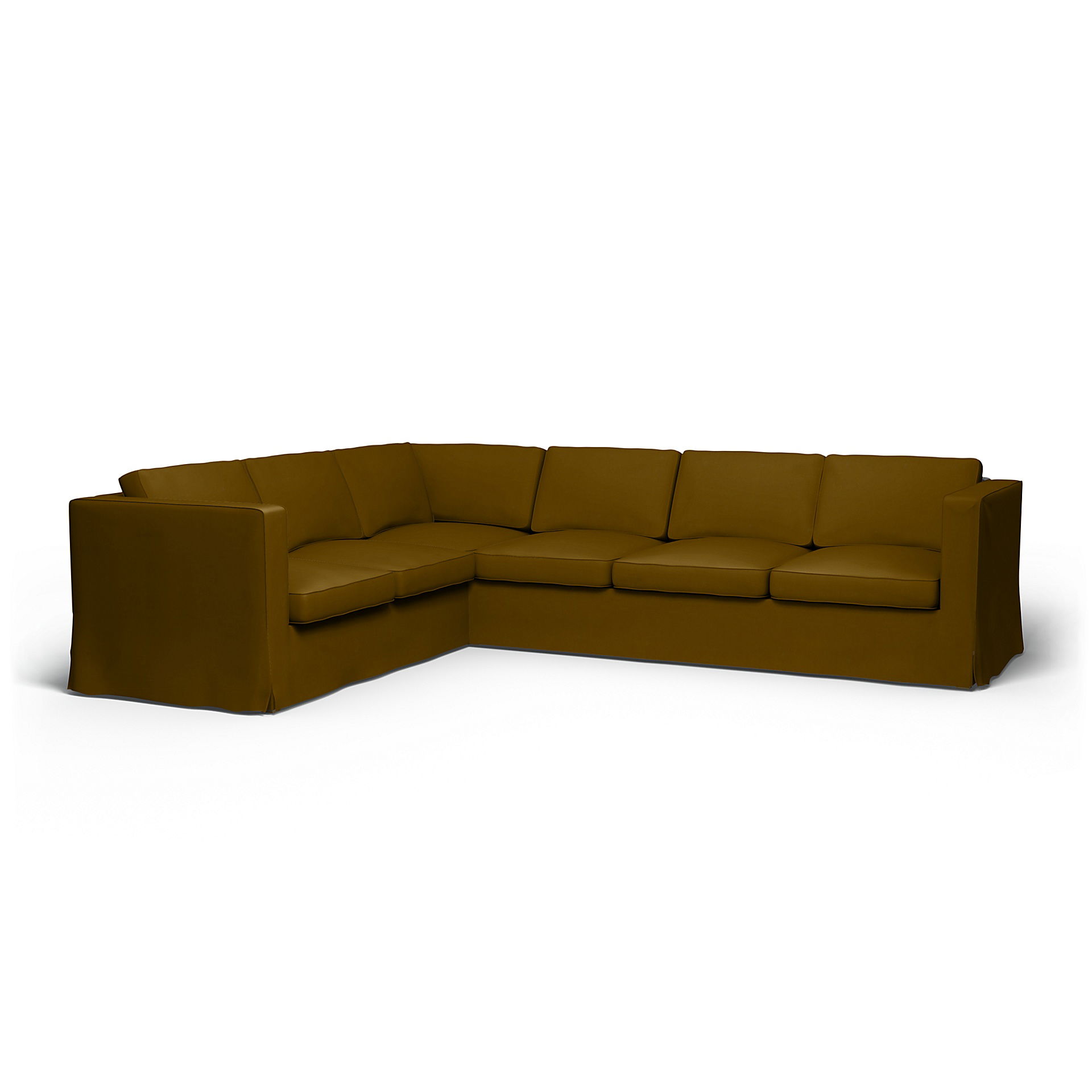 IKEA - Karlanda Corner Sofa Cover (2+3), Turmeric, Velvet - Bemz