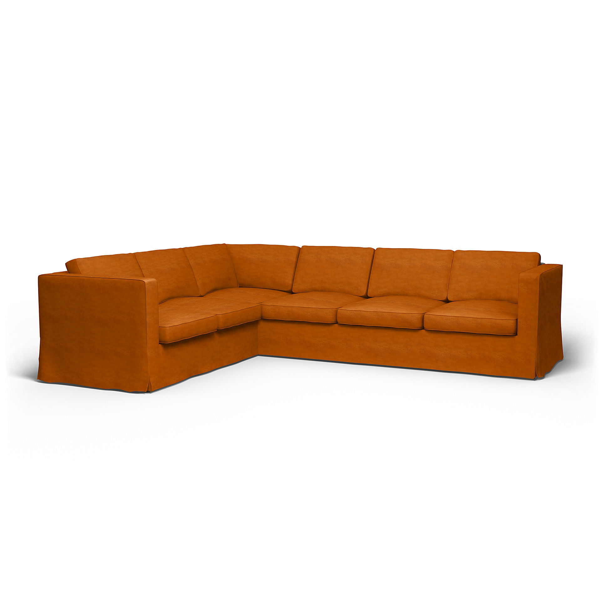 IKEA - Karlanda Corner Sofa Cover (2+3), Cognac, Velvet - Bemz