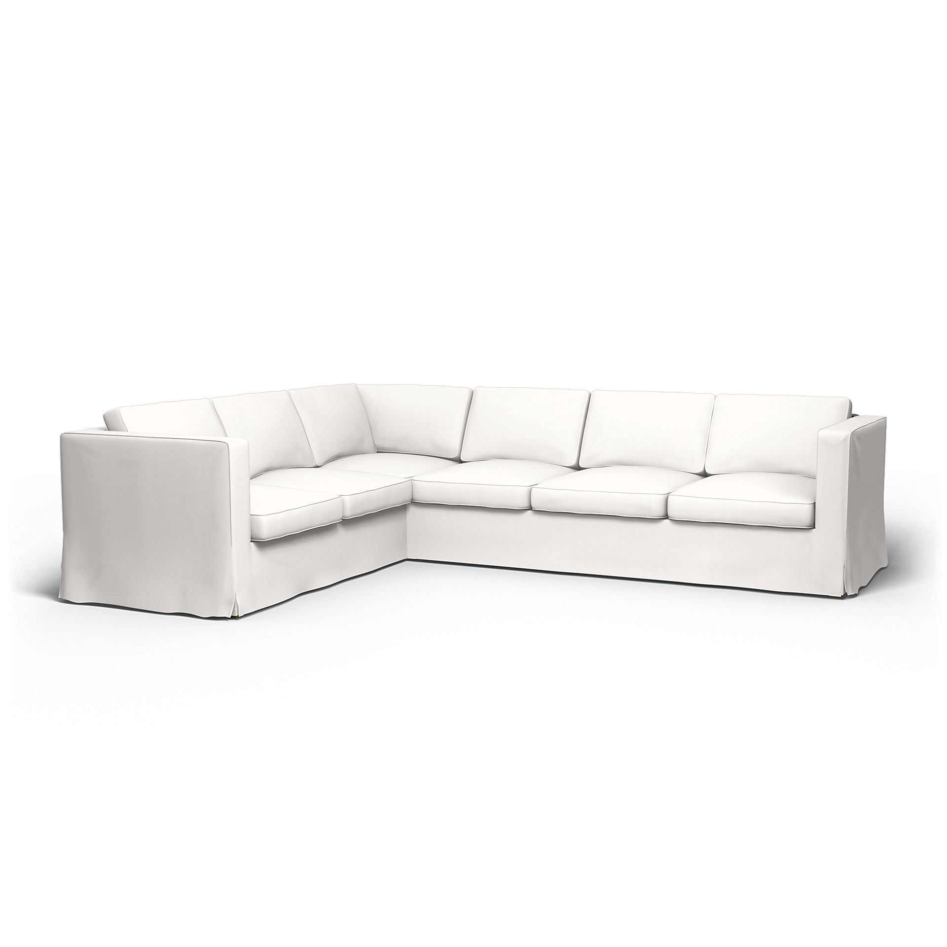 IKEA - Karlanda Corner Sofa Cover (2+3), Soft White, Linen - Bemz