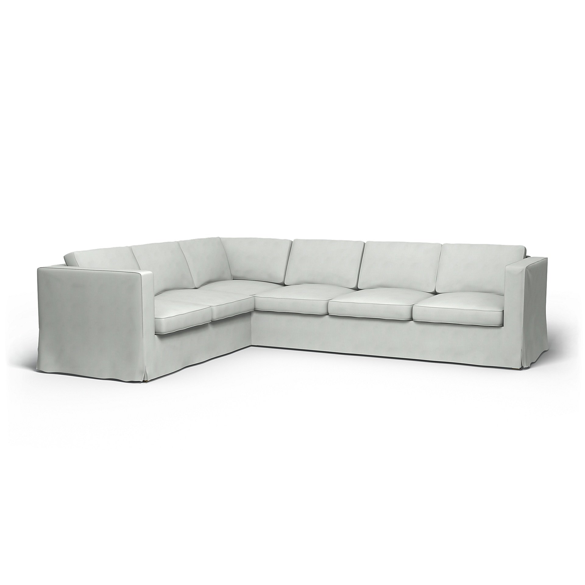 IKEA - Karlanda Corner Sofa Cover (2+3), Silver Grey, Linen - Bemz