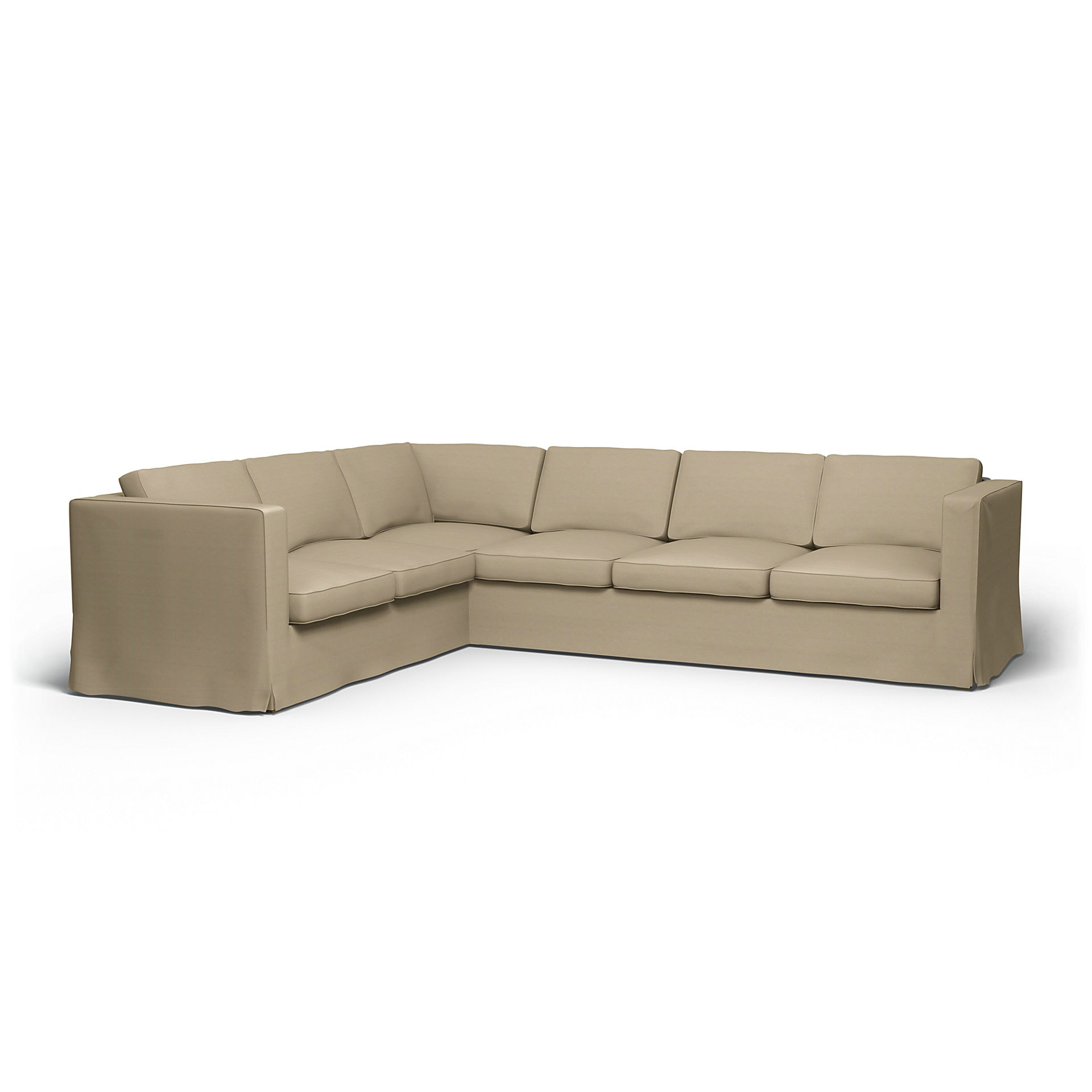 IKEA - Karlanda Corner Sofa Cover (2+3), Tan, Linen - Bemz