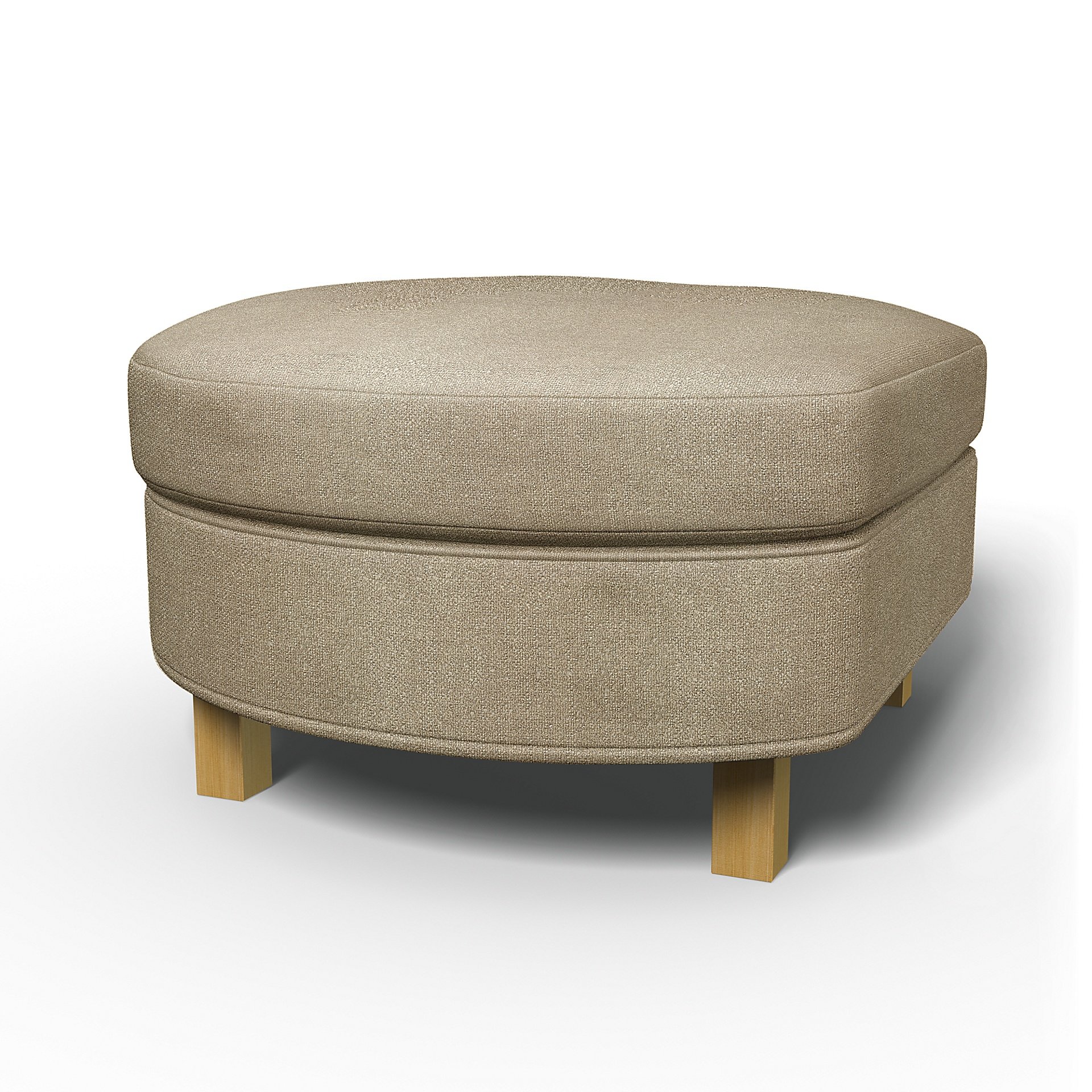 IKEA - Karlanda Footstool Cover, Pebble, Boucle & Texture - Bemz
