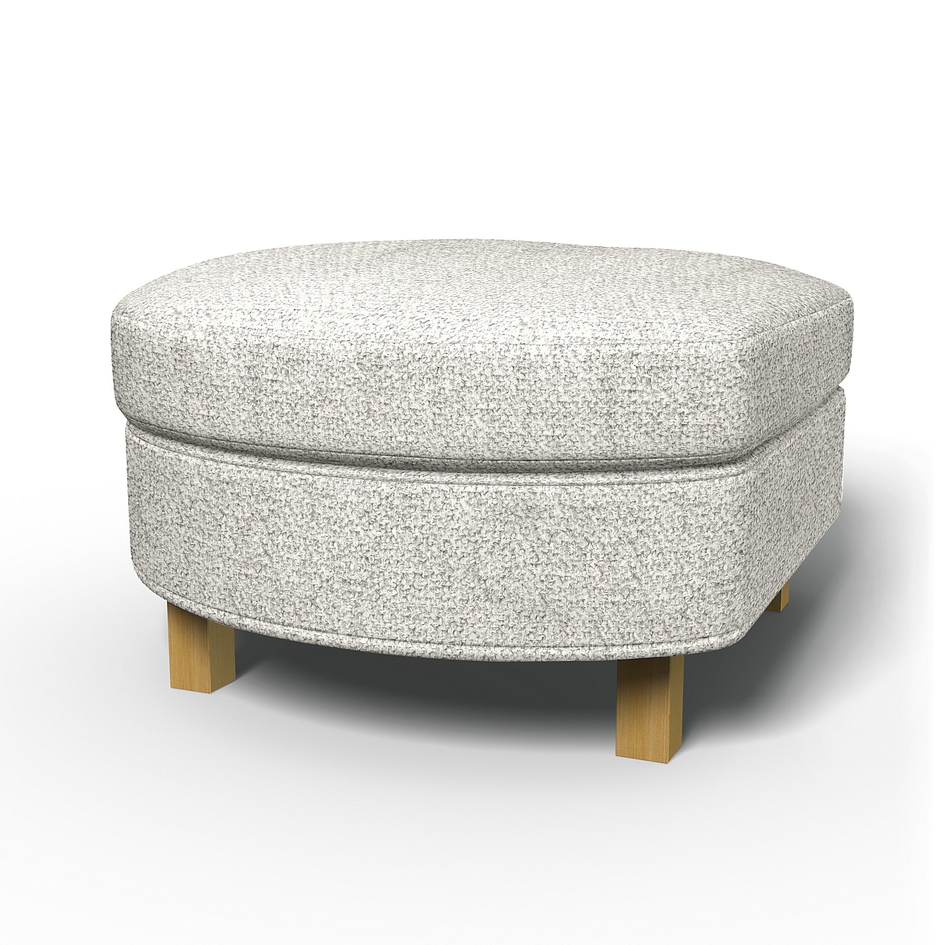 IKEA - Karlanda Footstool Cover, Driftwood, Boucle & Texture - Bemz