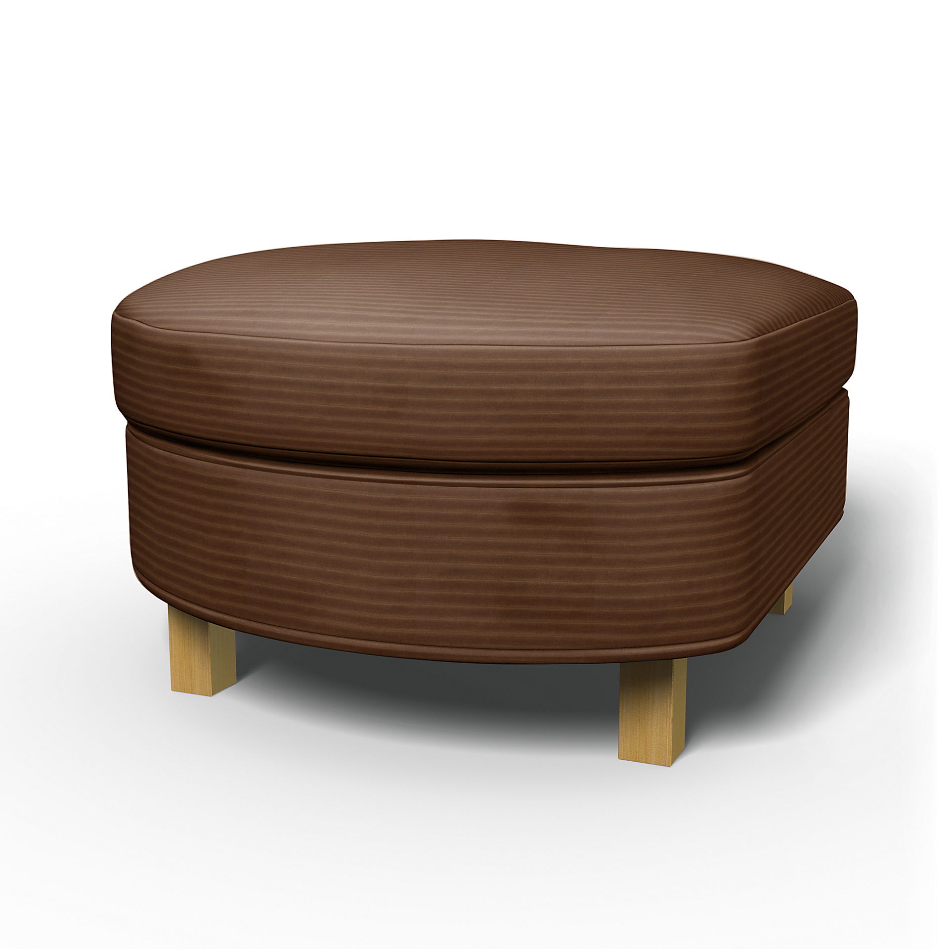 IKEA - Karlanda Footstool Cover, Chocolate Brown, Corduroy - Bemz