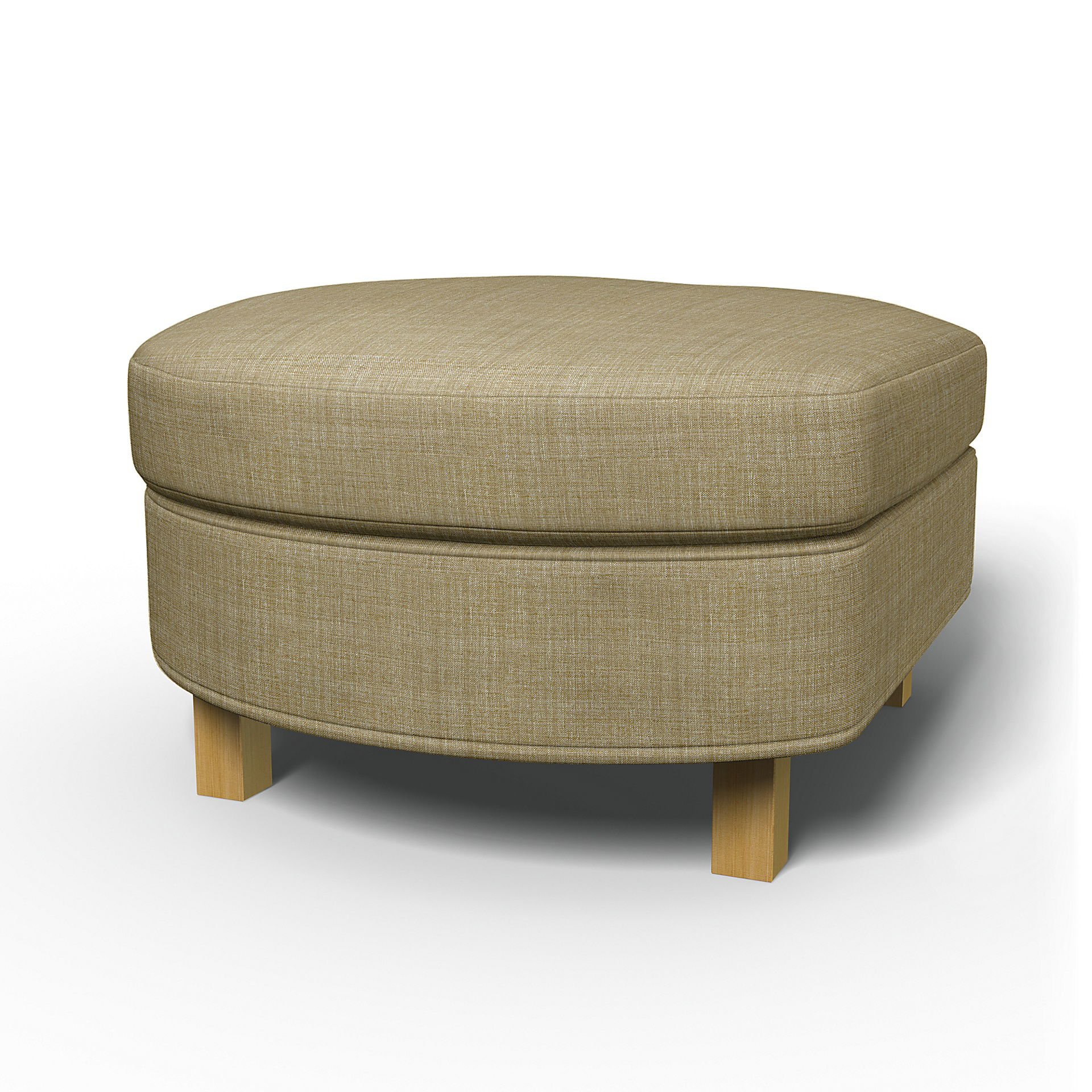 IKEA - Överdrag till Karlanda fotpall, Dusty Yellow, BOUCLÉ & TEXTUR - Bemz