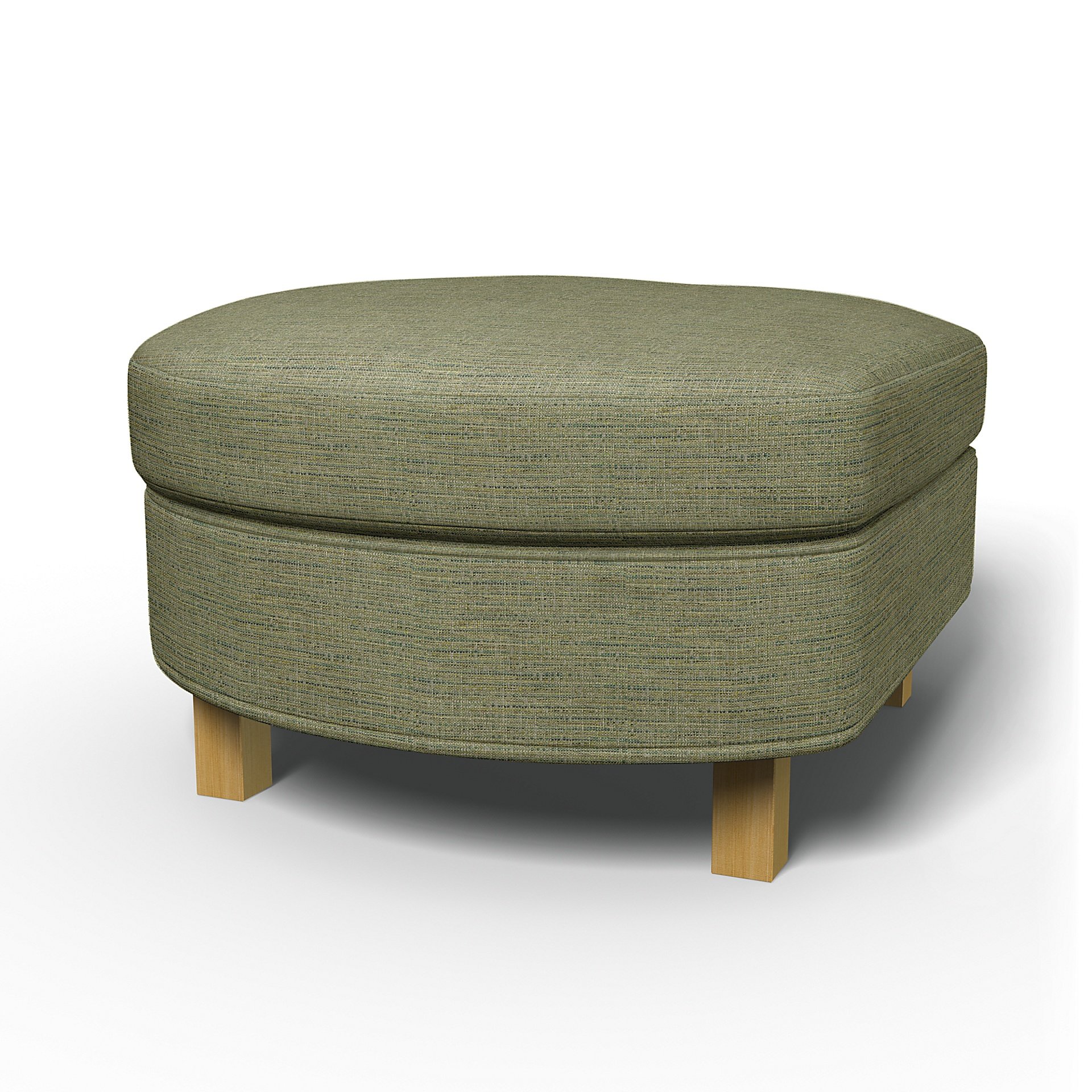 IKEA - Karlanda Footstool Cover, Meadow Green, Boucle & Texture - Bemz