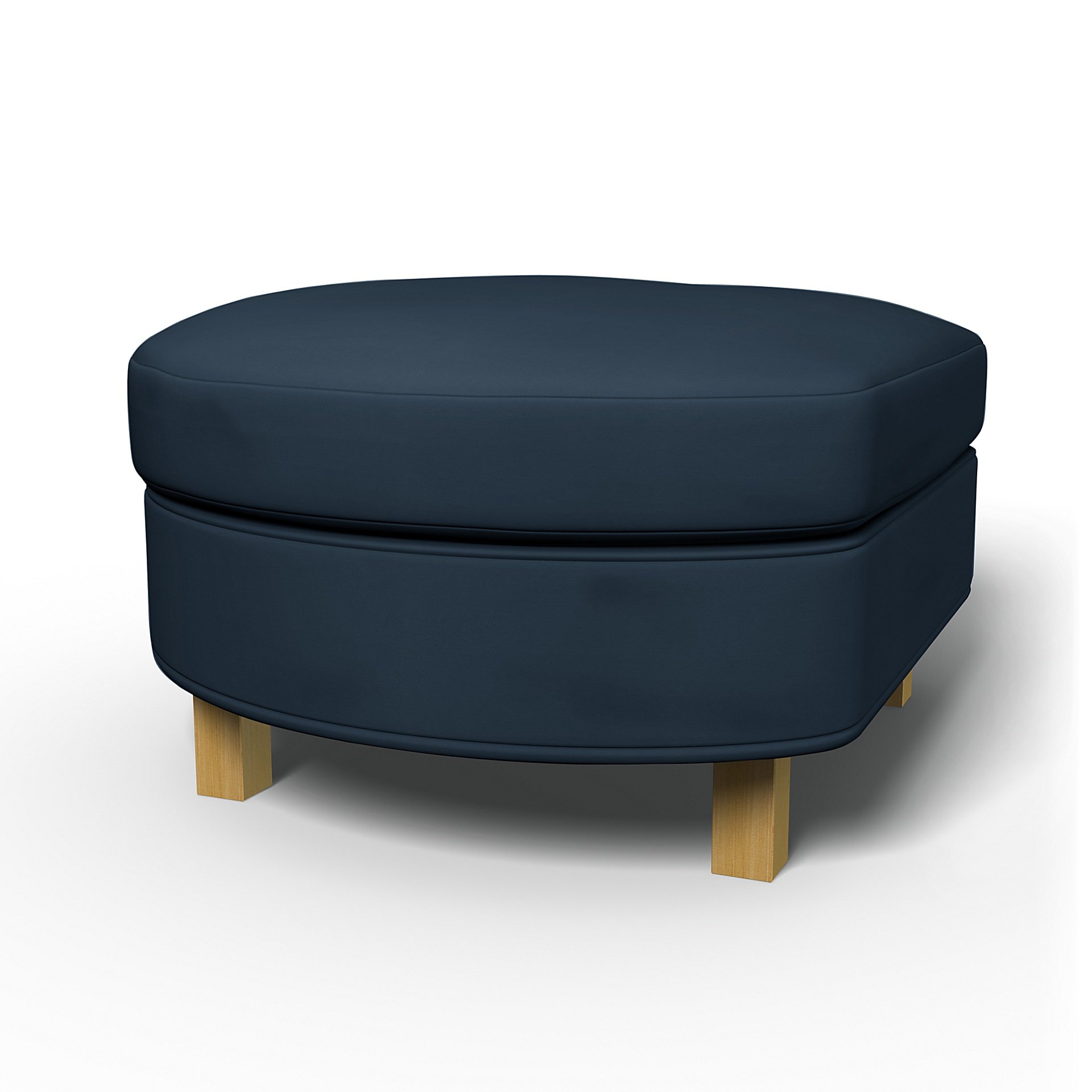 IKEA - Karlanda Footstool Cover, Navy Blue, Cotton - Bemz