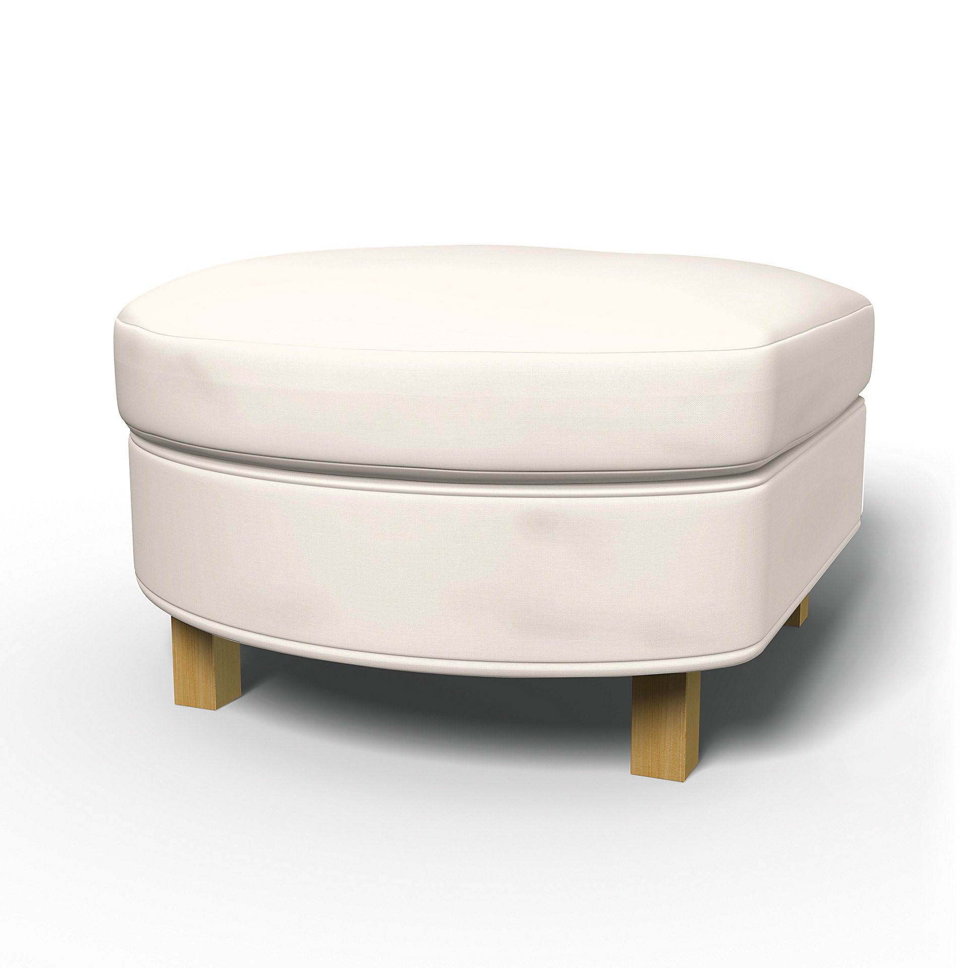 IKEA - Karlanda Footstool Cover, Soft White, Cotton - Bemz