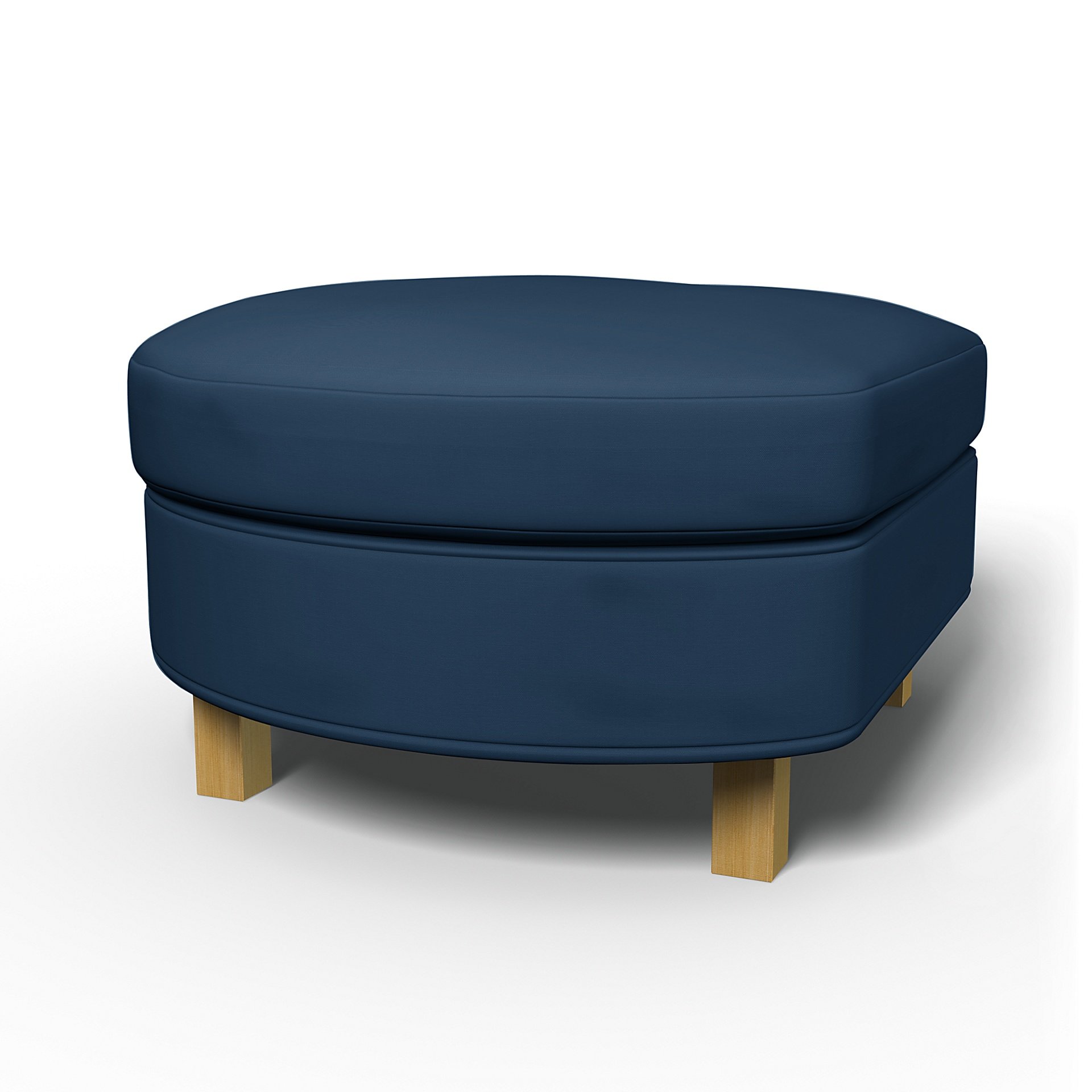 IKEA - Karlanda Footstool Cover, Deep Navy Blue, Cotton - Bemz