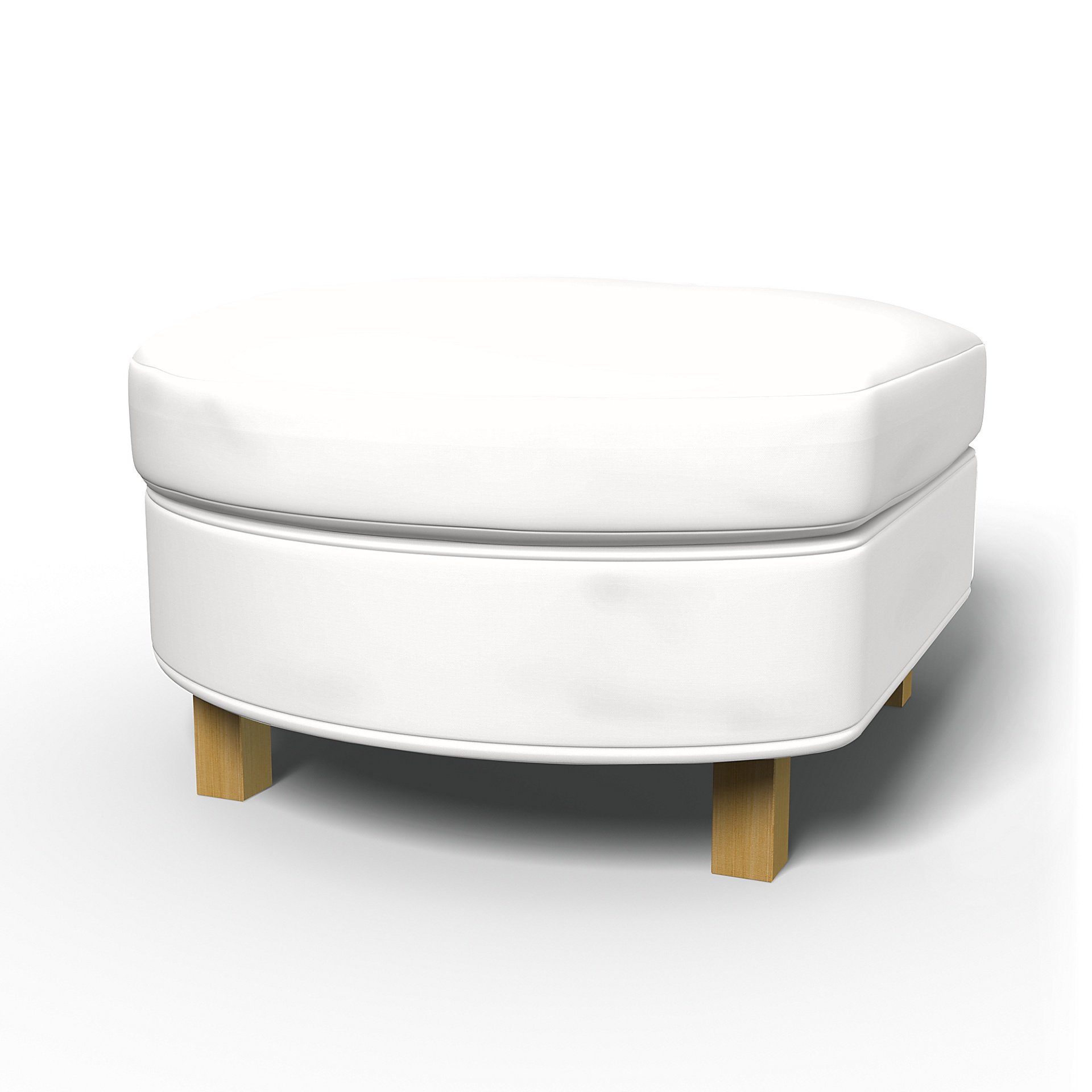 IKEA - Karlanda Footstool Cover, Absolute White, Cotton - Bemz
