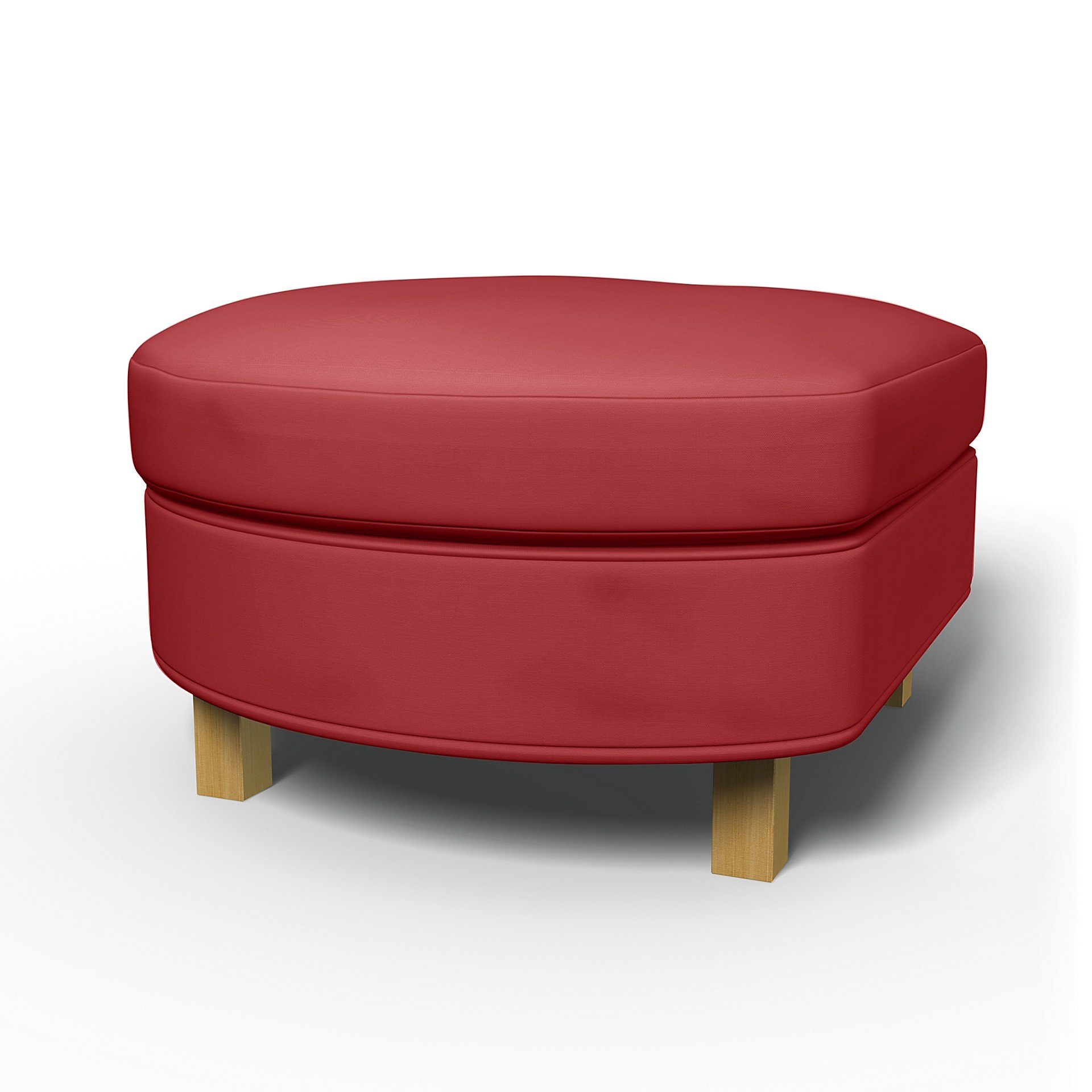 IKEA - Karlanda Footstool Cover, Scarlet Red, Cotton - Bemz