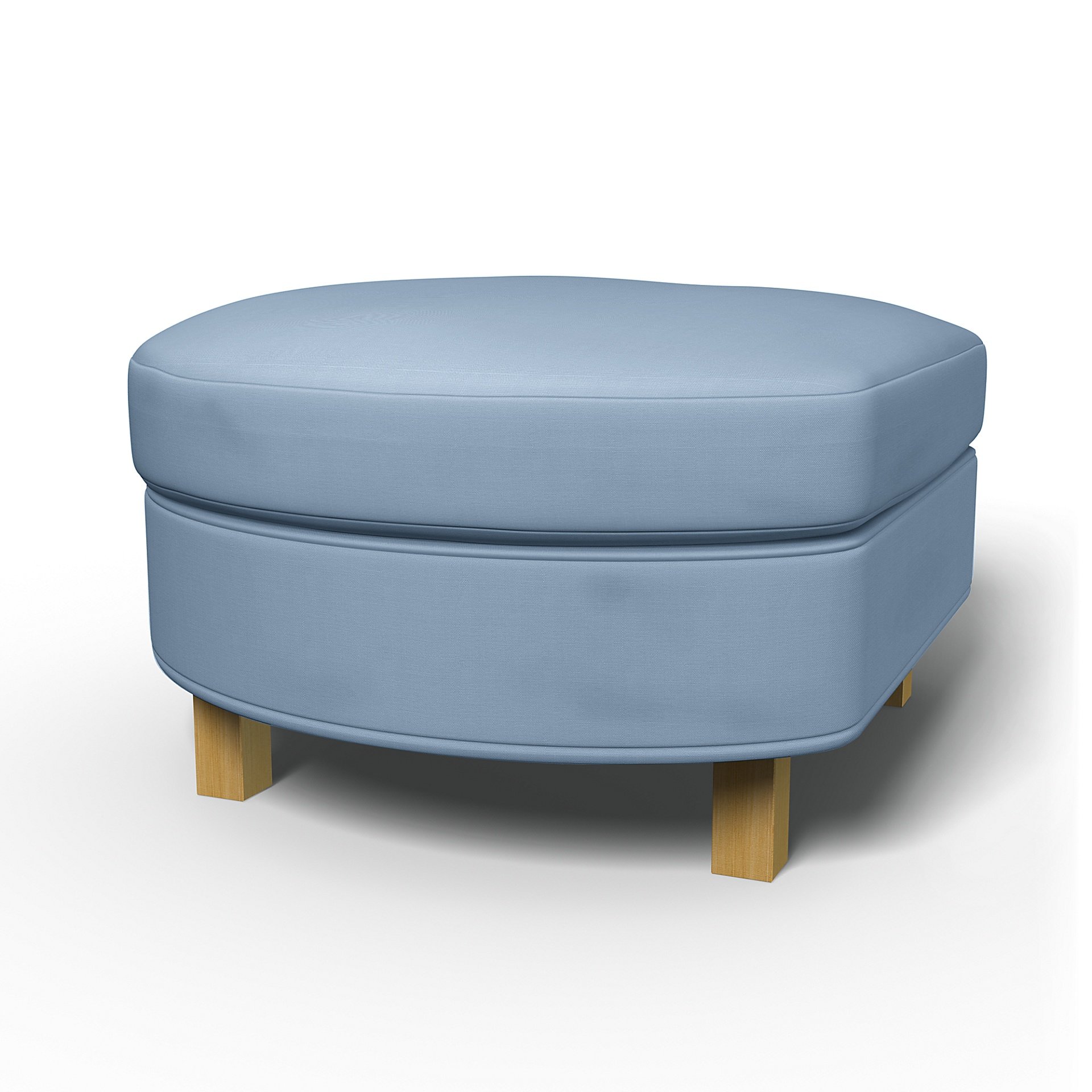 IKEA - Karlanda Footstool Cover, Dusty Blue, Cotton - Bemz