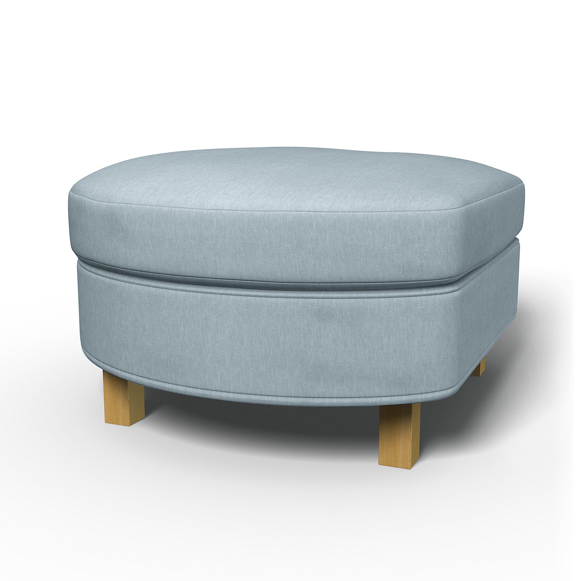 IKEA - Karlanda Footstool Cover, Dusty Blue, Linen - Bemz