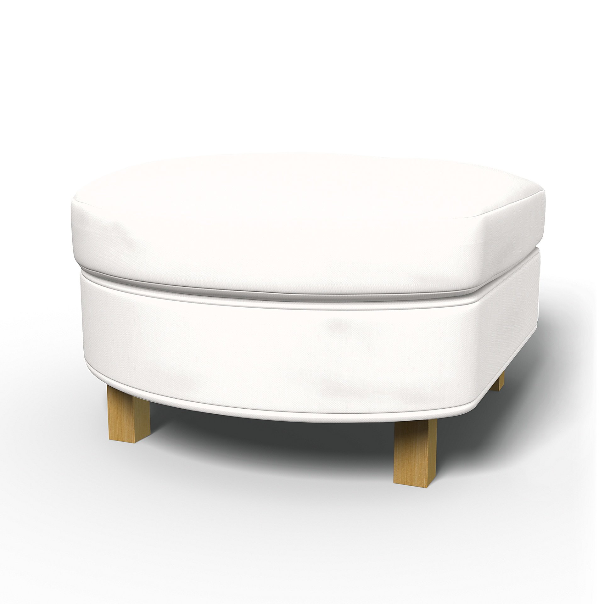 IKEA - Karlanda Footstool Cover, Soft White, Linen - Bemz